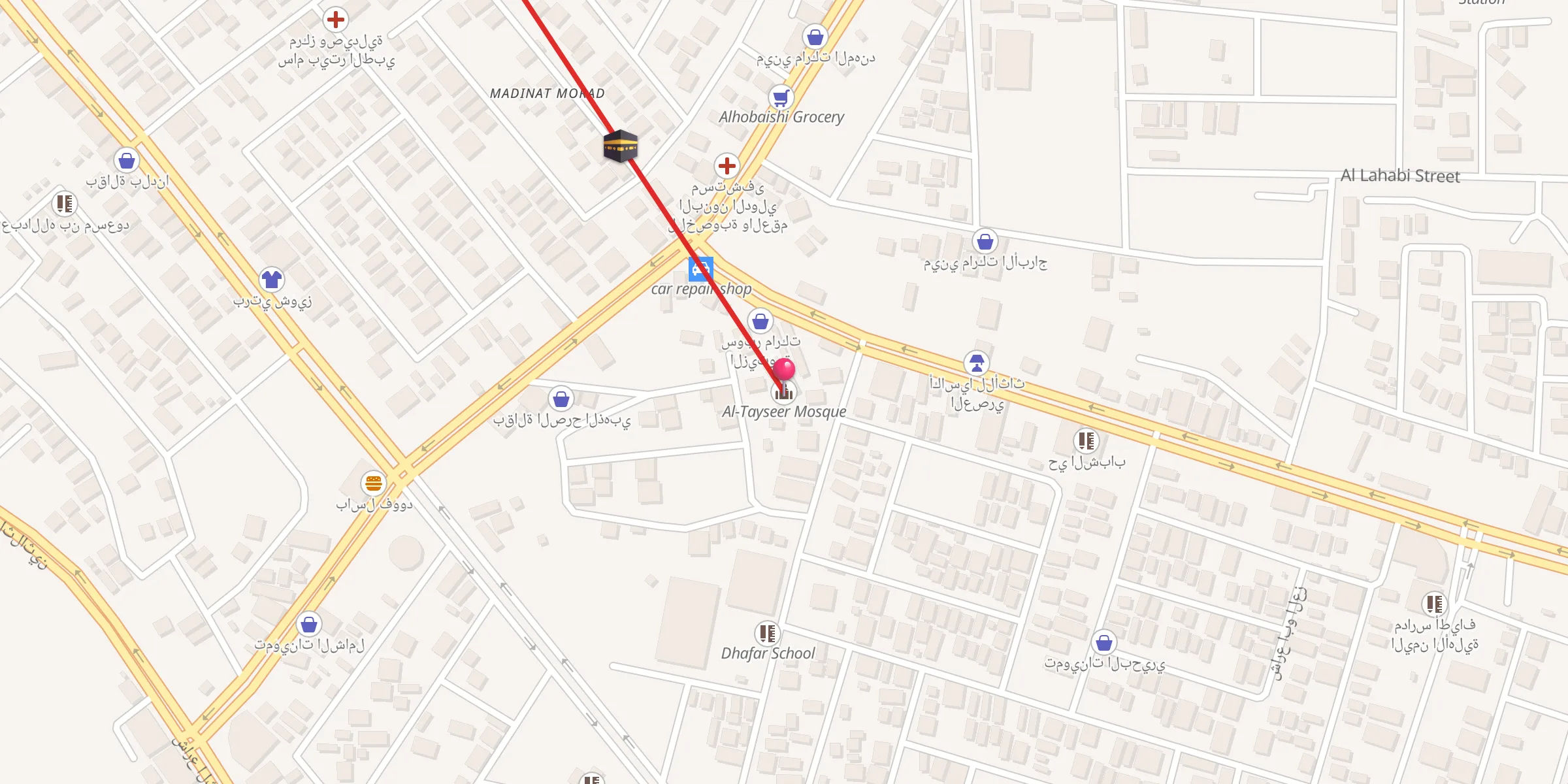 Carte de localisation : Al-Tayseer Mosque