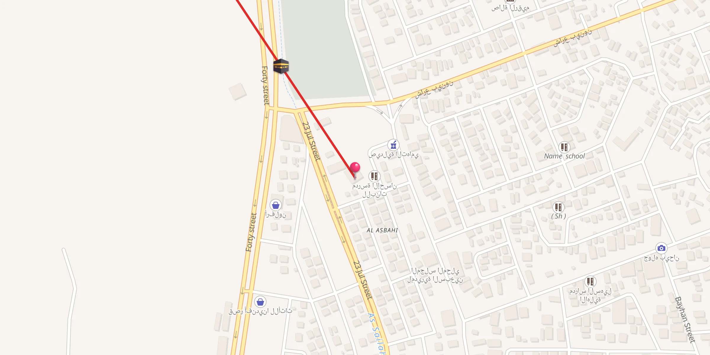 Carte de localisation : Al Ihsan Mosque