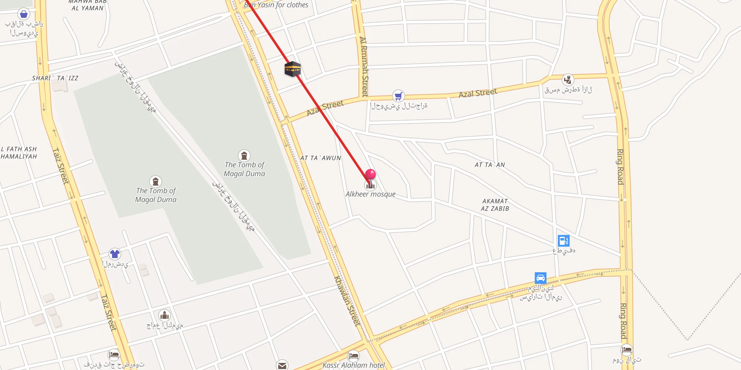 Carte de localisation : Alkheer mosque