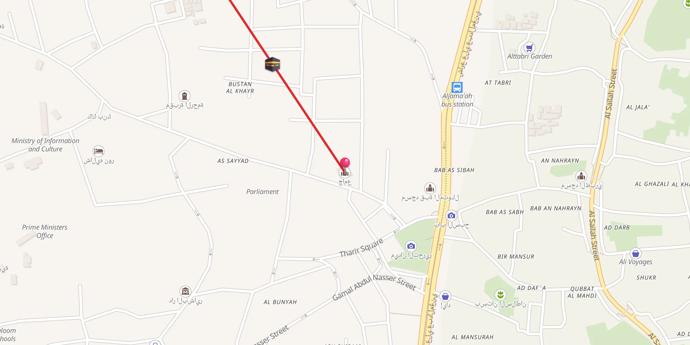 Carte de localisation : جامع