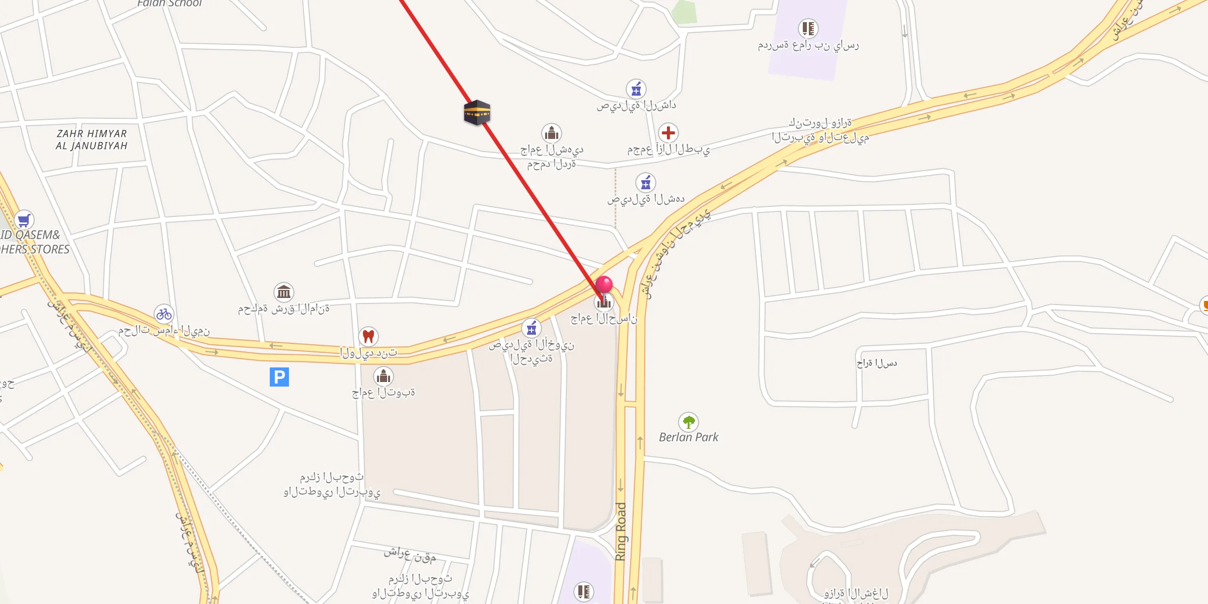 Carte de localisation : جامع الإحسان