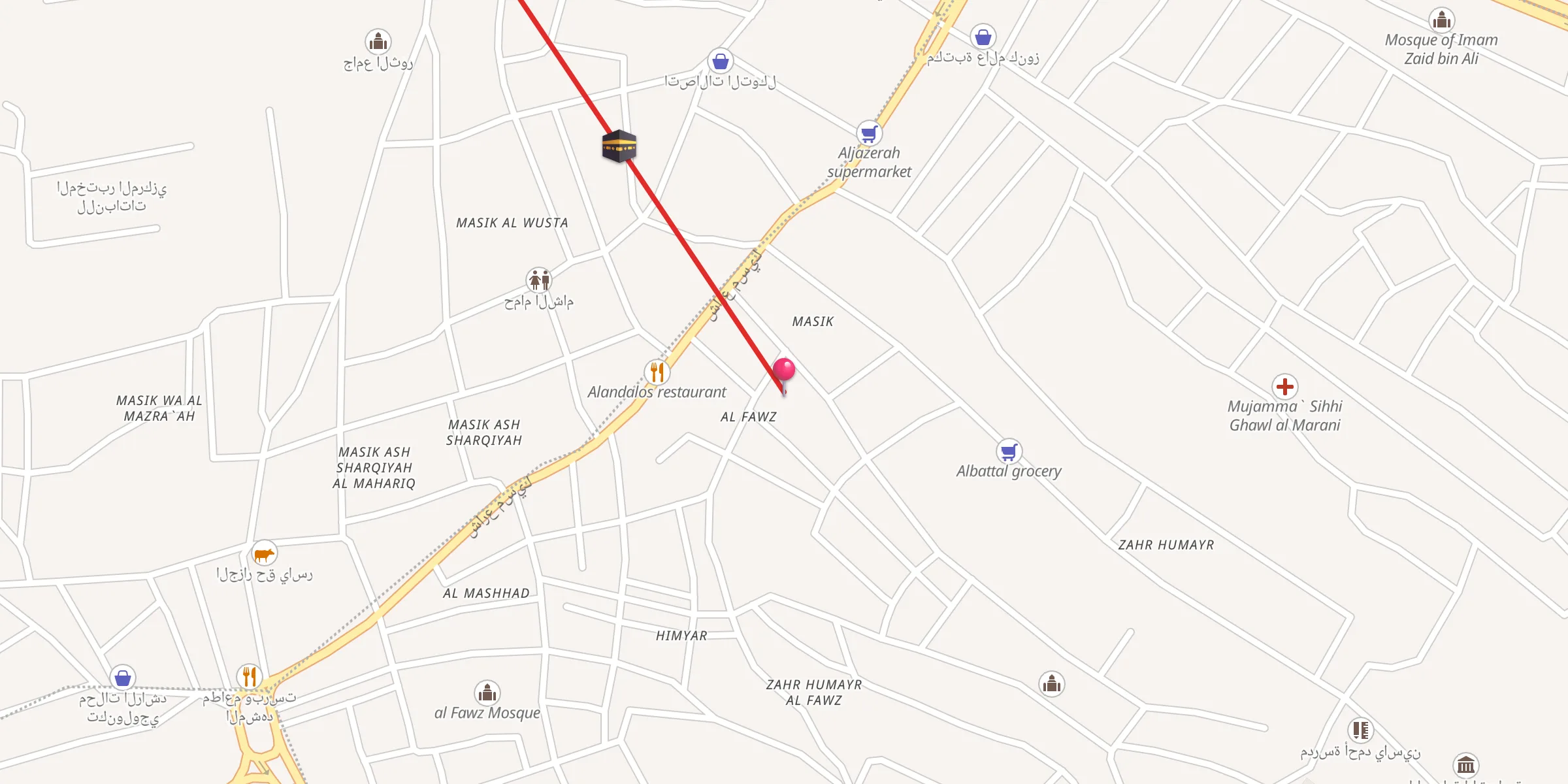 Carte de localisation : Alnoor mosque