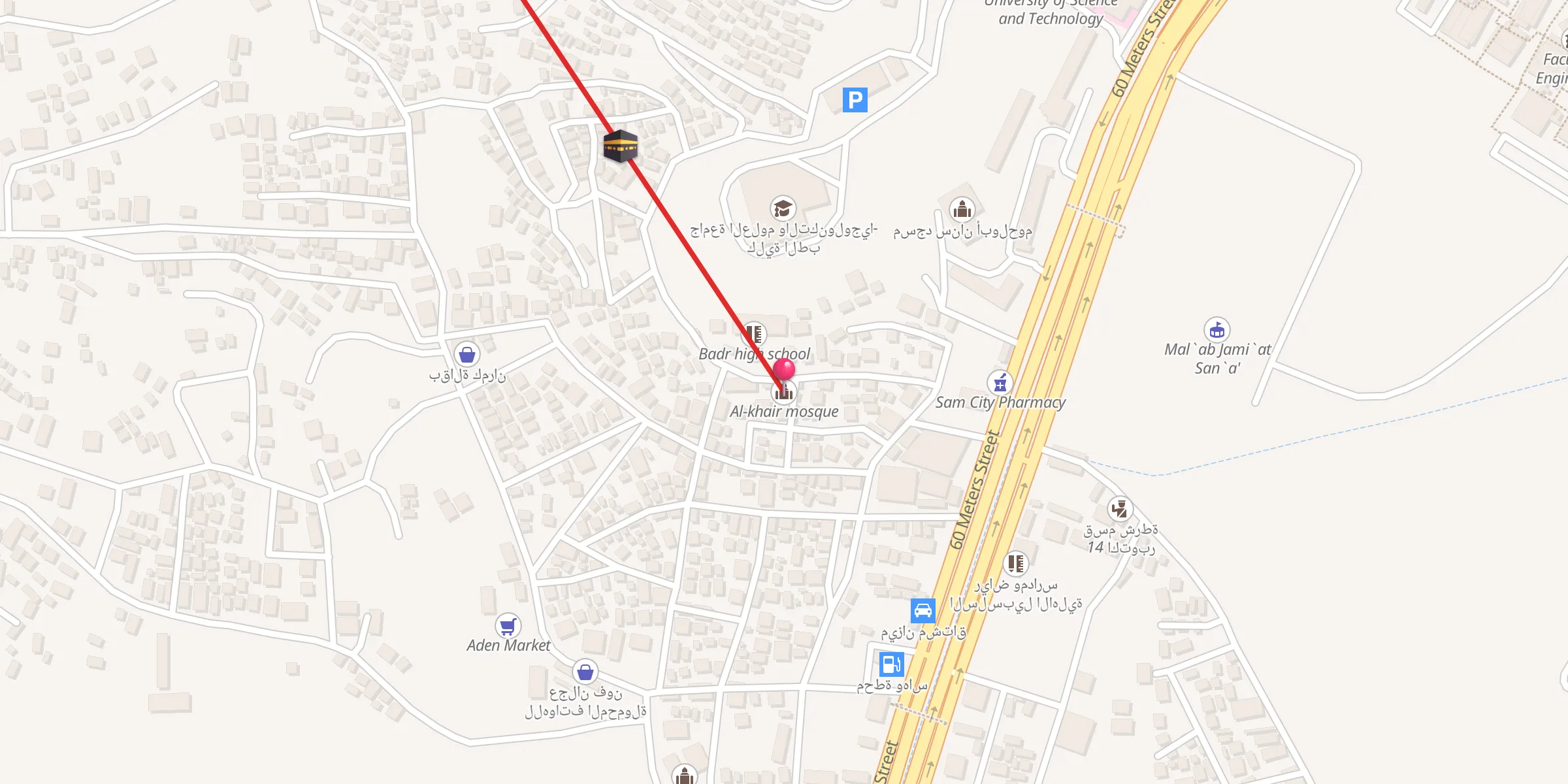 Carte de localisation : Al-khair mosque