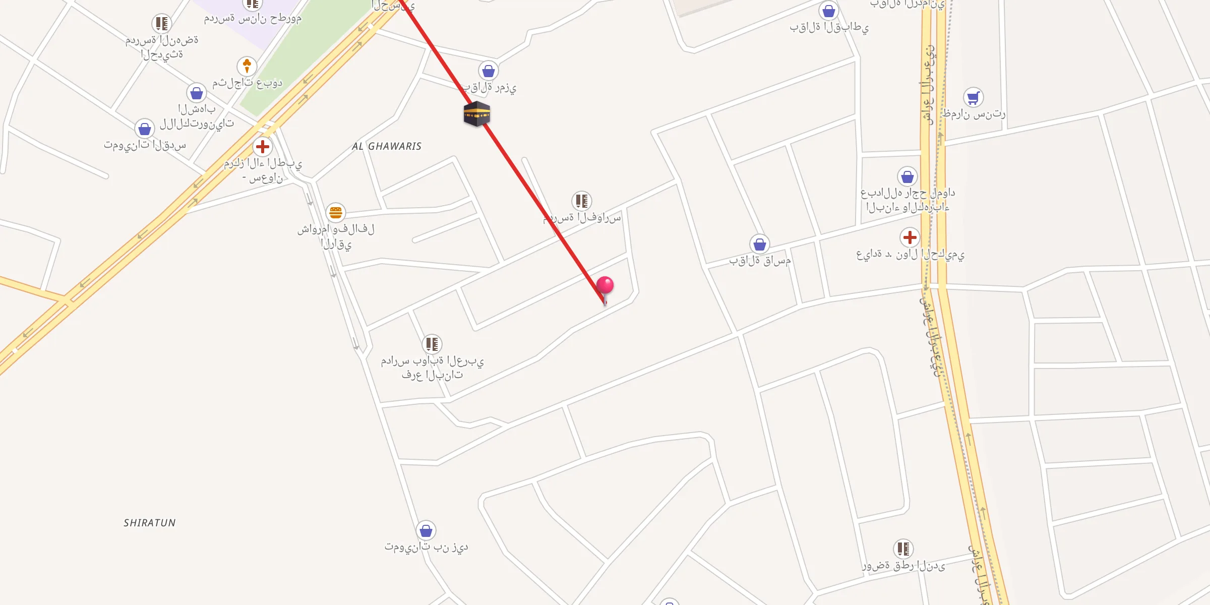 Carte de localisation : جامع إسحاق