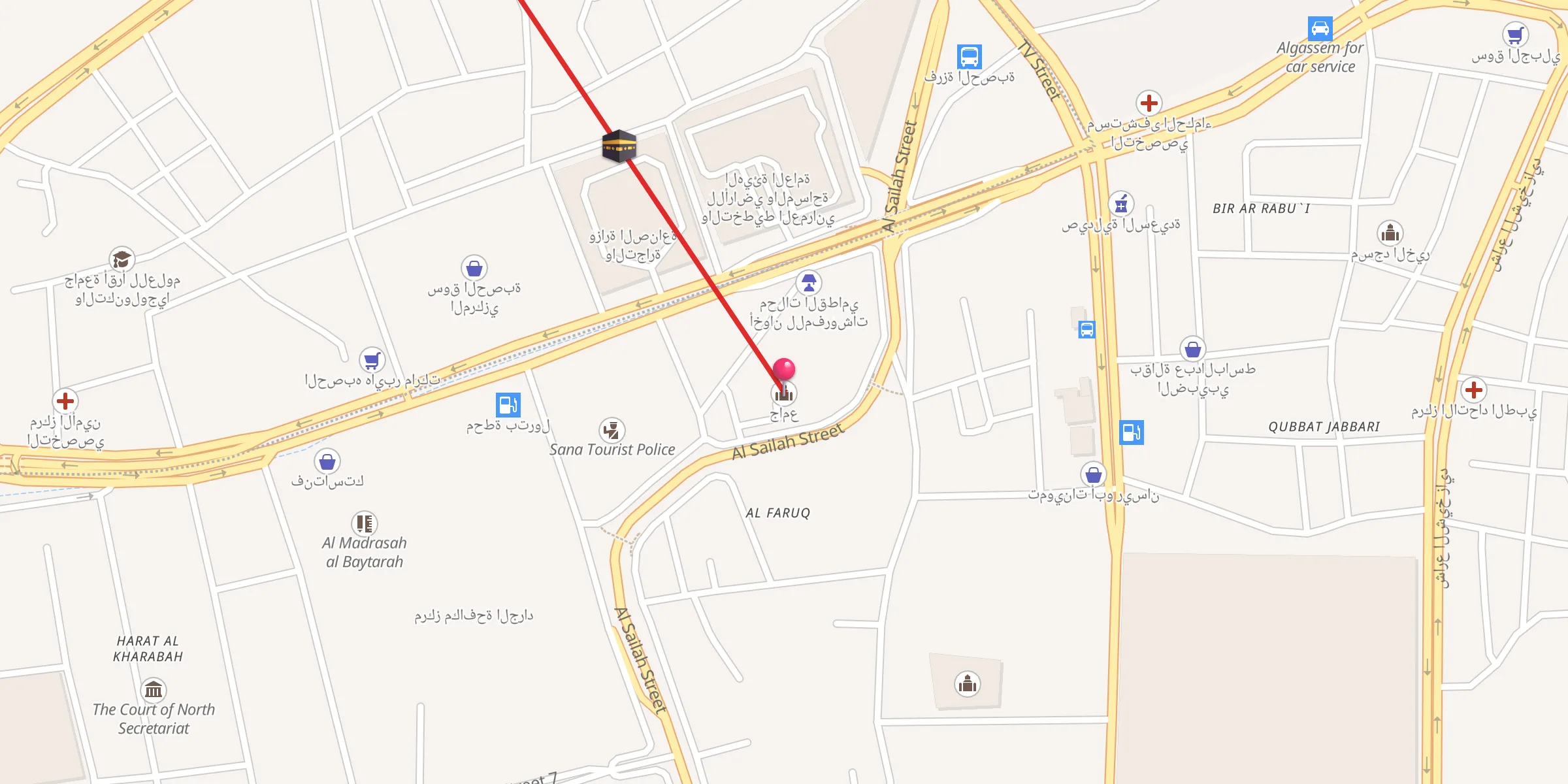 Carte de localisation : جامع