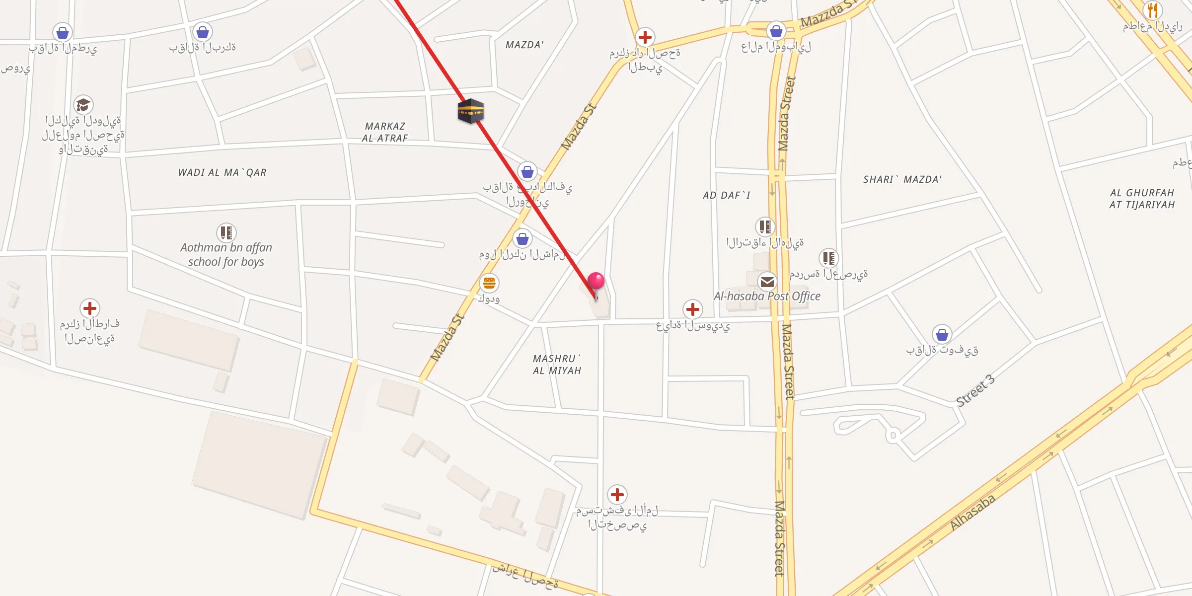 Carte de localisation : جامع أبو بكر الصديق