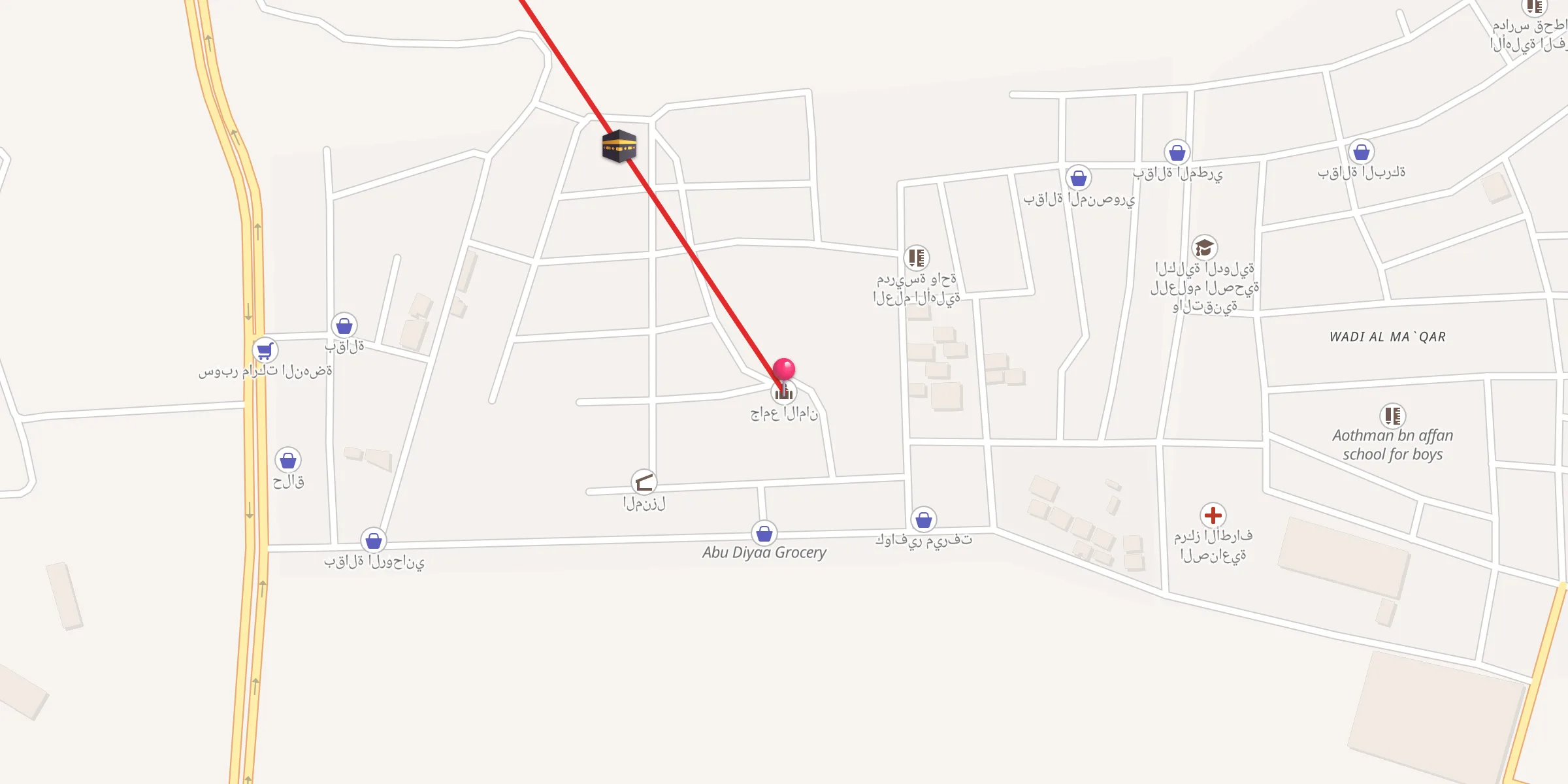 Carte de localisation : جامع الامان