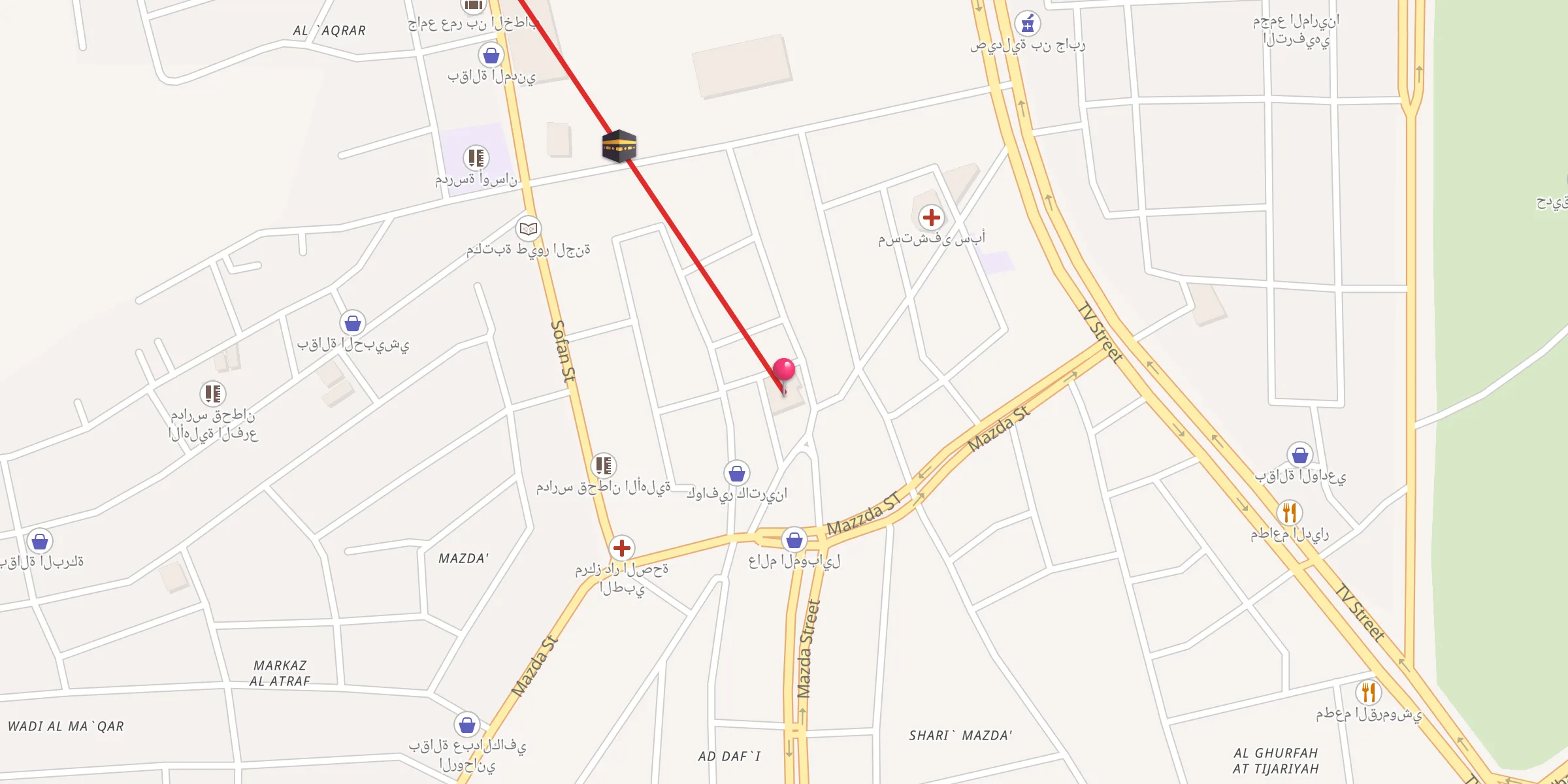 Carte de localisation : Aldaffee mosque