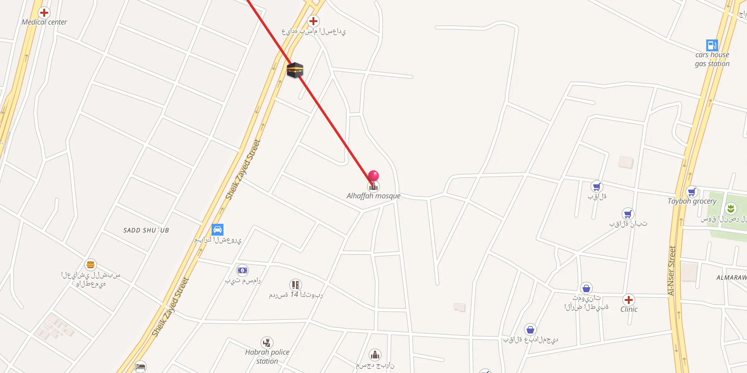 Carte de localisation : Alhaffah mosque