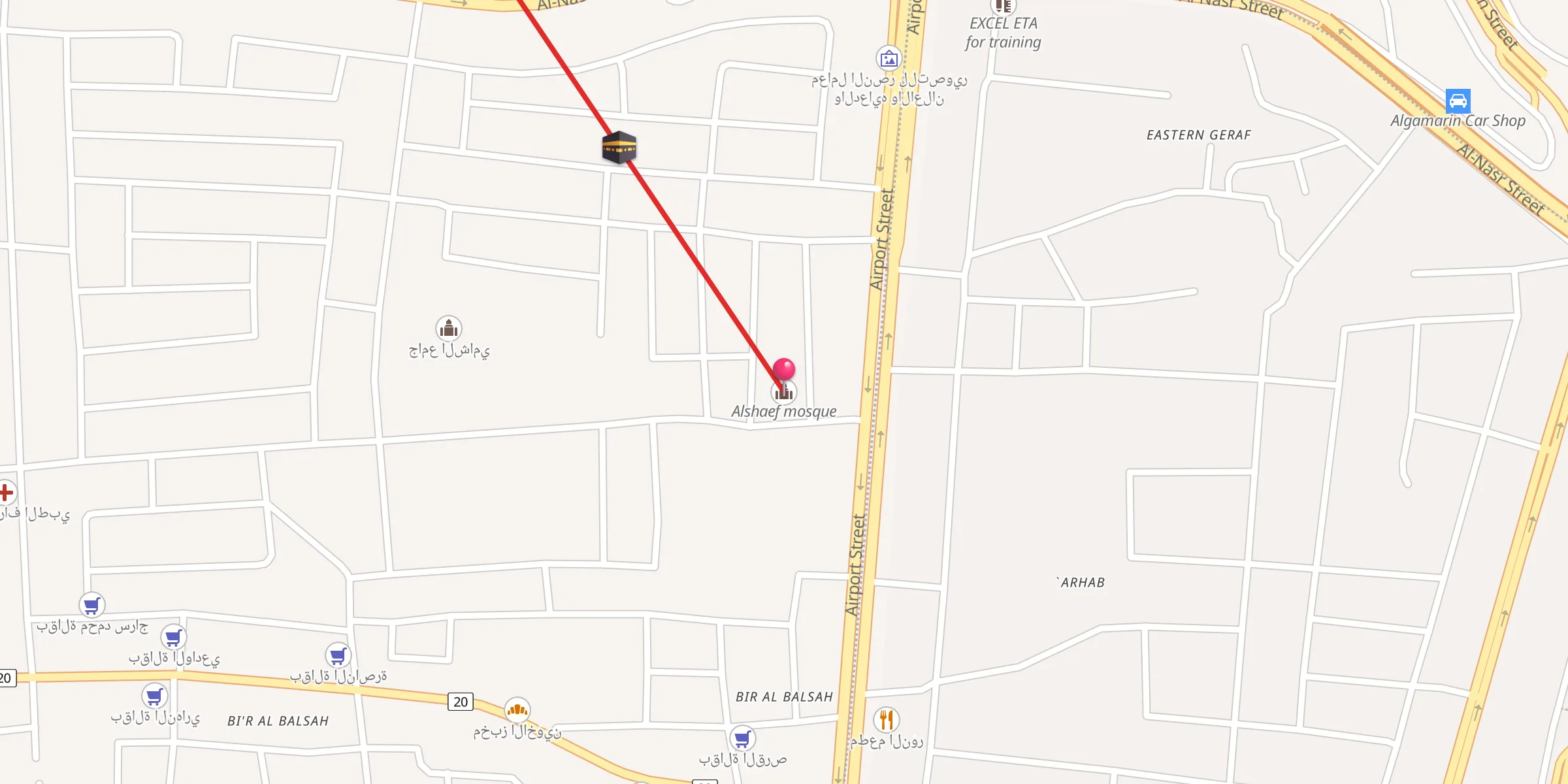 Carte de localisation : Alshaef mosque