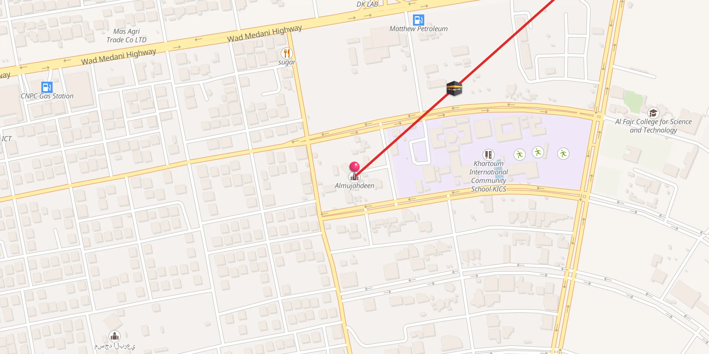 Carte de localisation : Almujahdeen