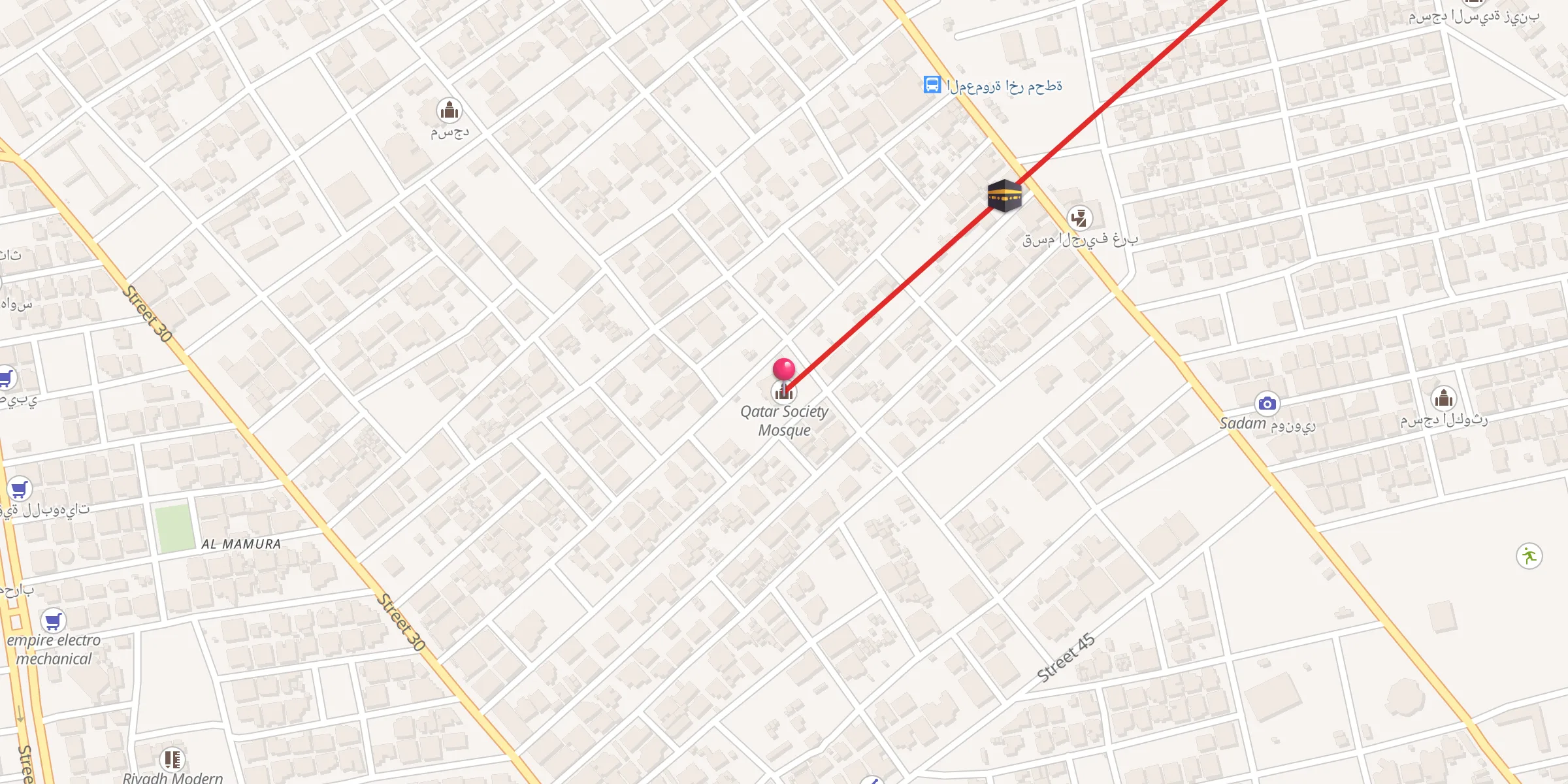 Carte de localisation : Qatar Society Mosque