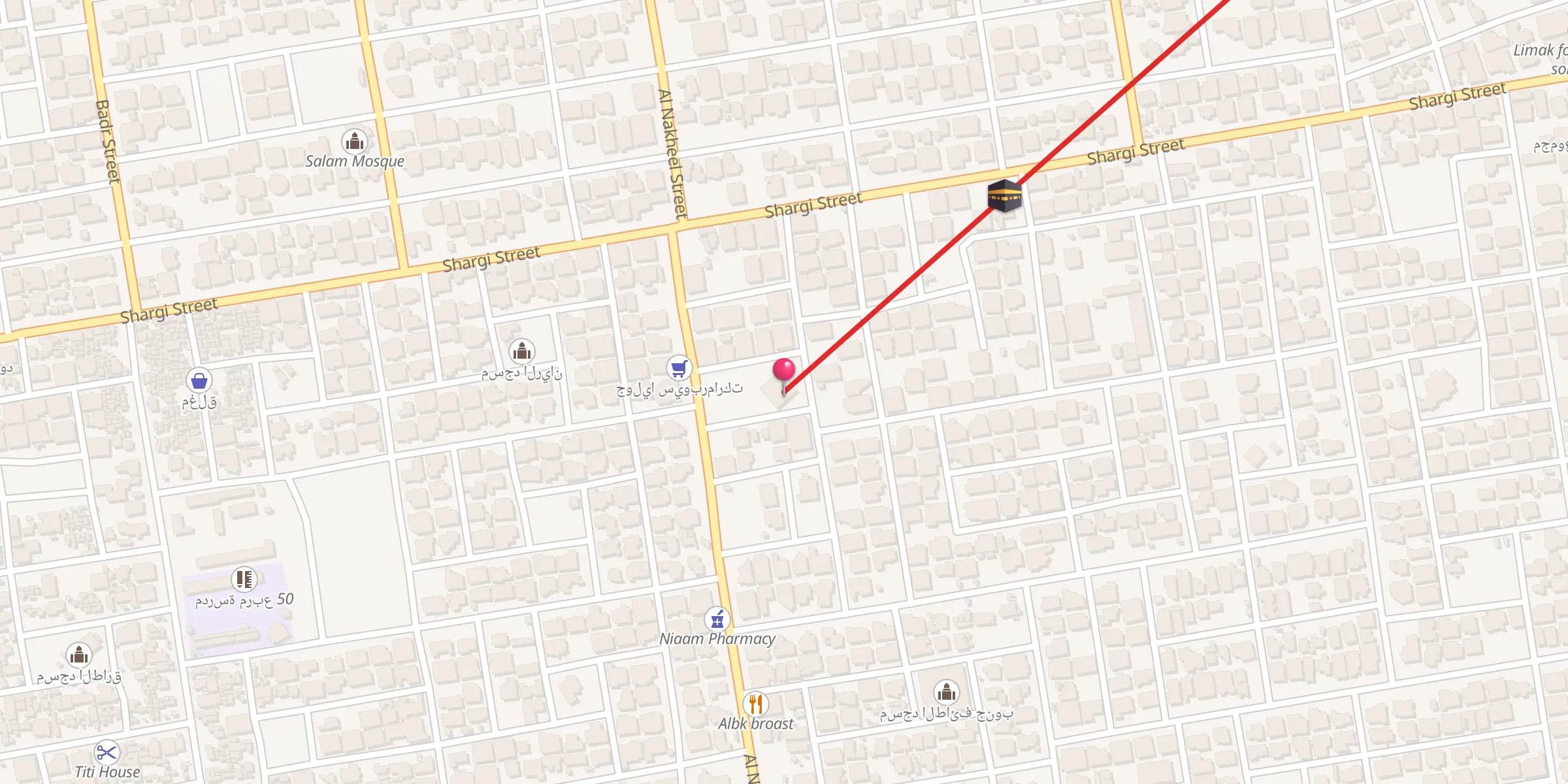 Carte de localisation : Nour Aldaiem Aleejemy Mosque