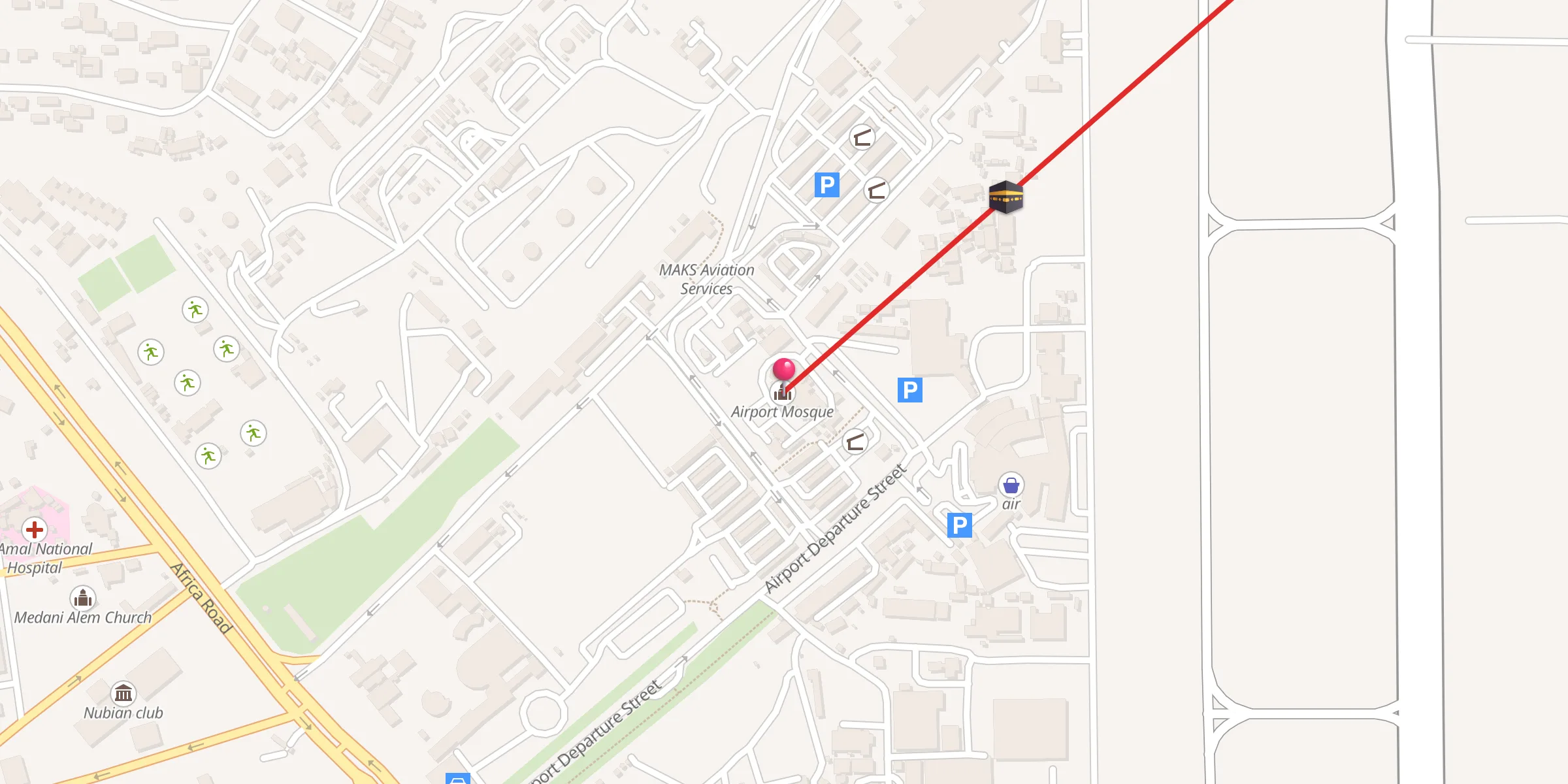 Carte de localisation : Airport Mosque