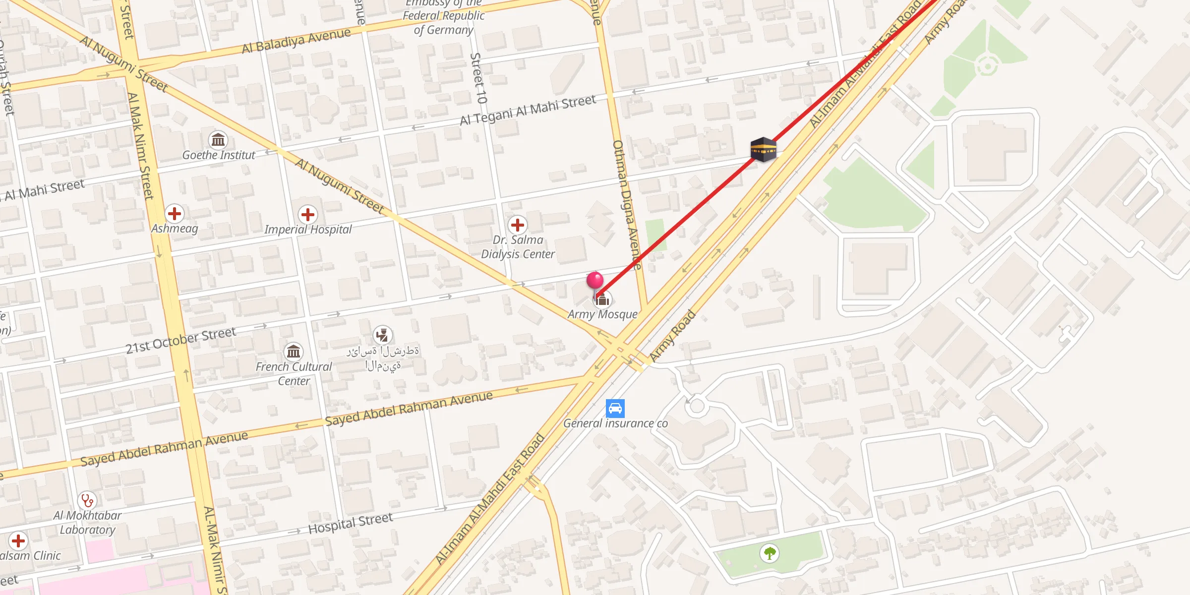 Carte de localisation : Army Mosque