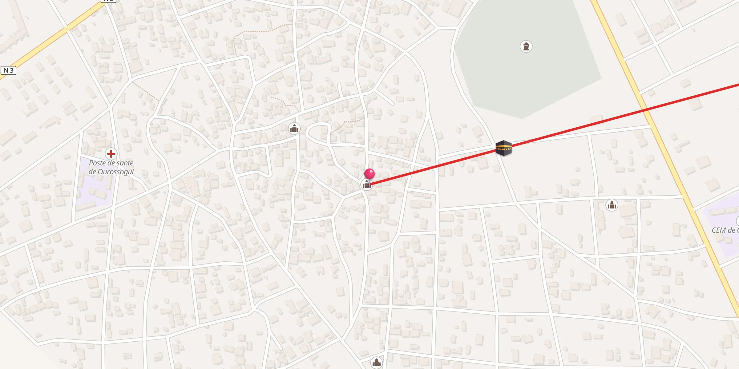 Carte de localisation : Mosquée
