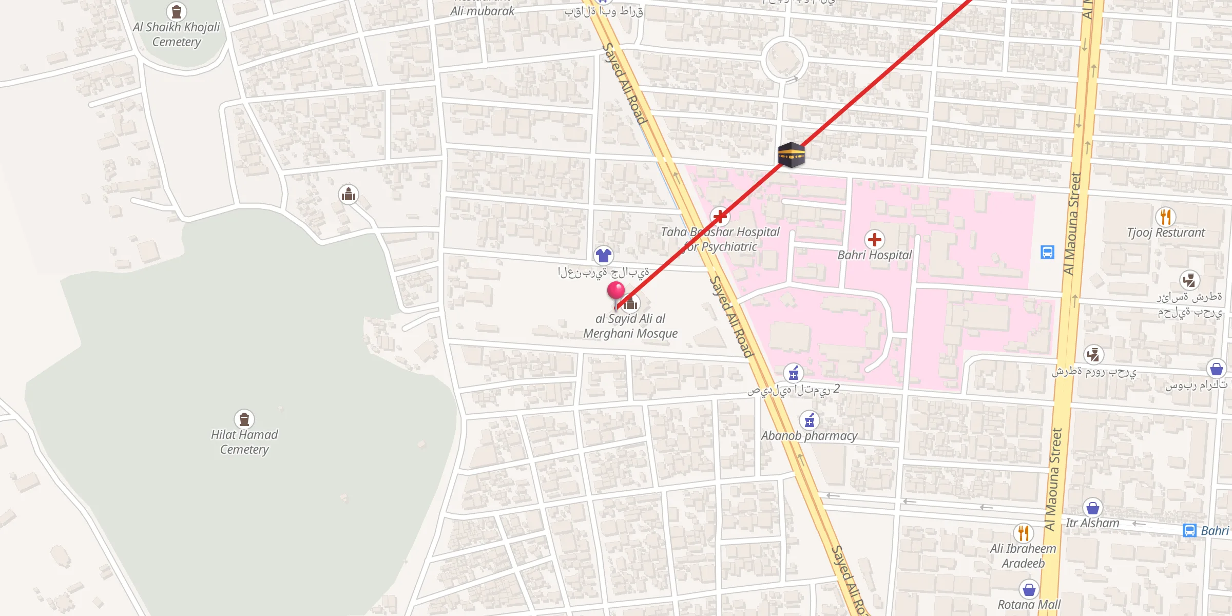Carte de localisation : Khatmiya Mosque