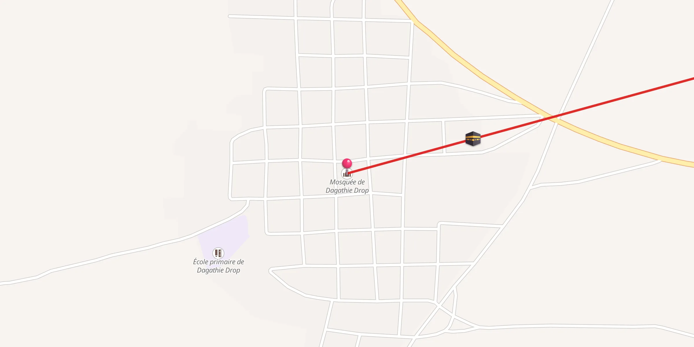 Carte de localisation : Mosquée de Dagathie Drop
