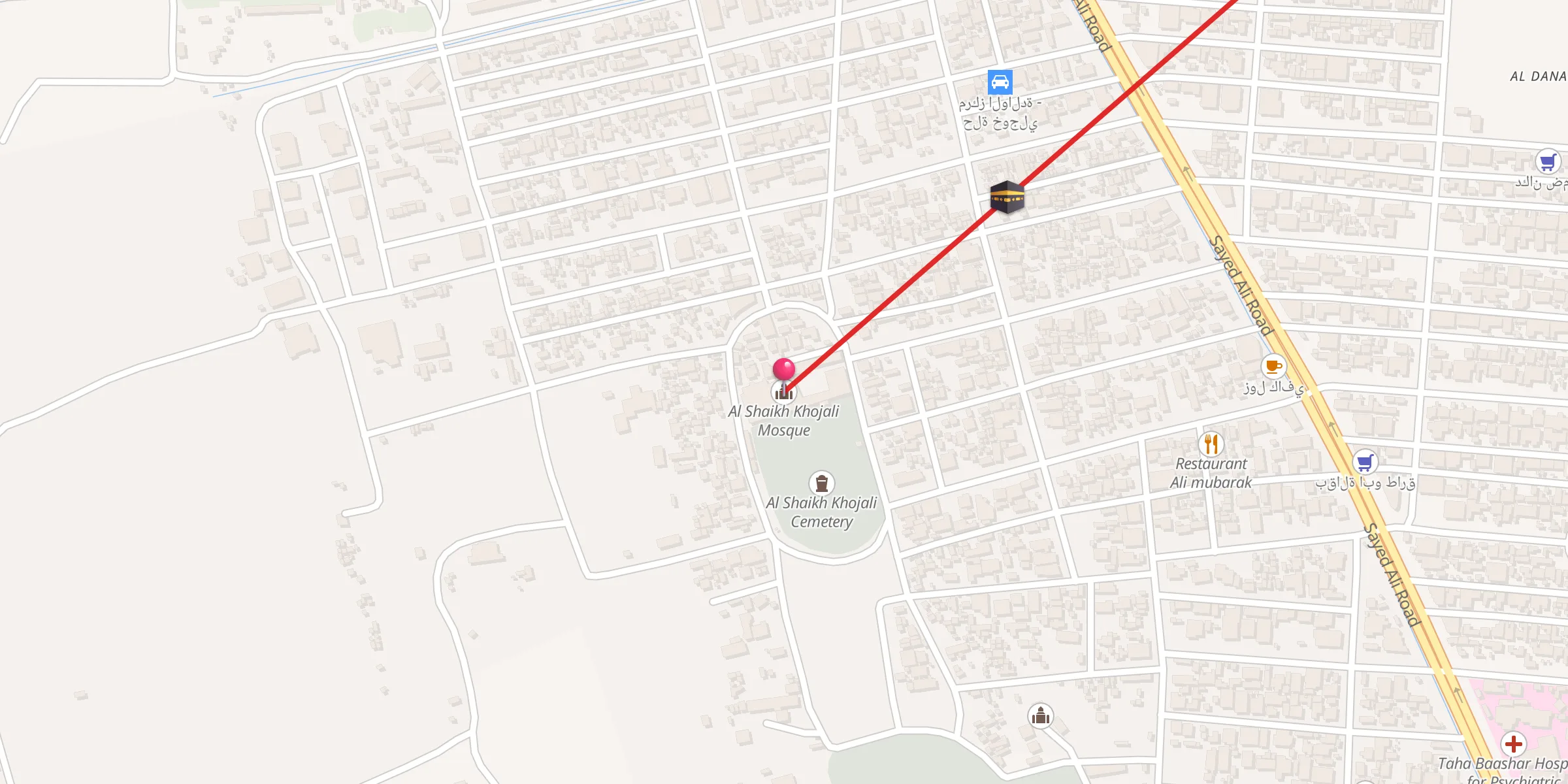 Carte de localisation : Al Shaikh Khojali Mosque