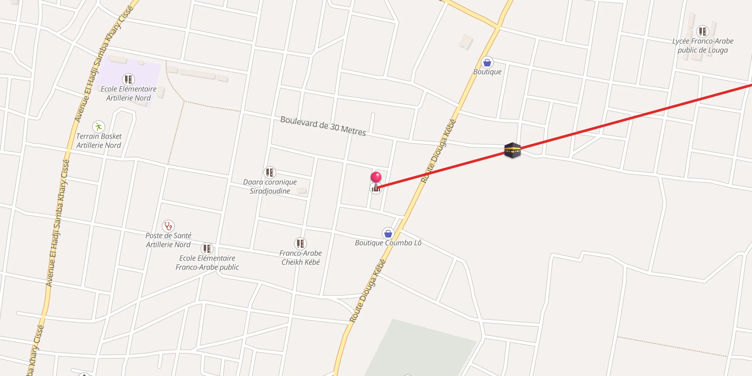 Carte de localisation : Mosquée