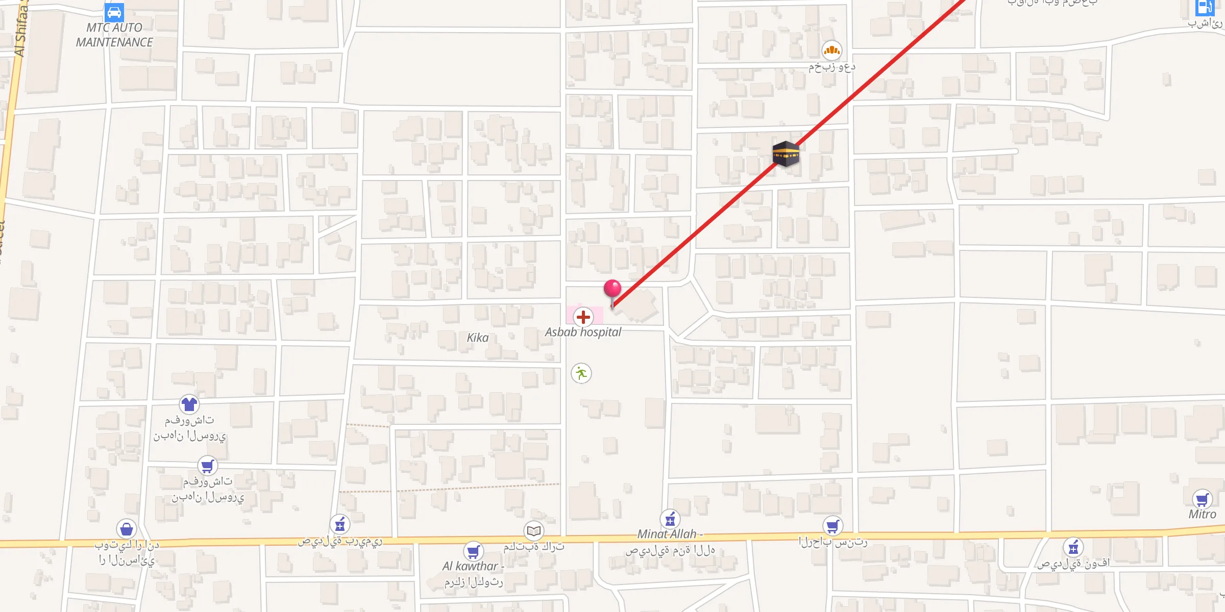 Carte de localisation : Ali ibn Jabr Al Thani Complex