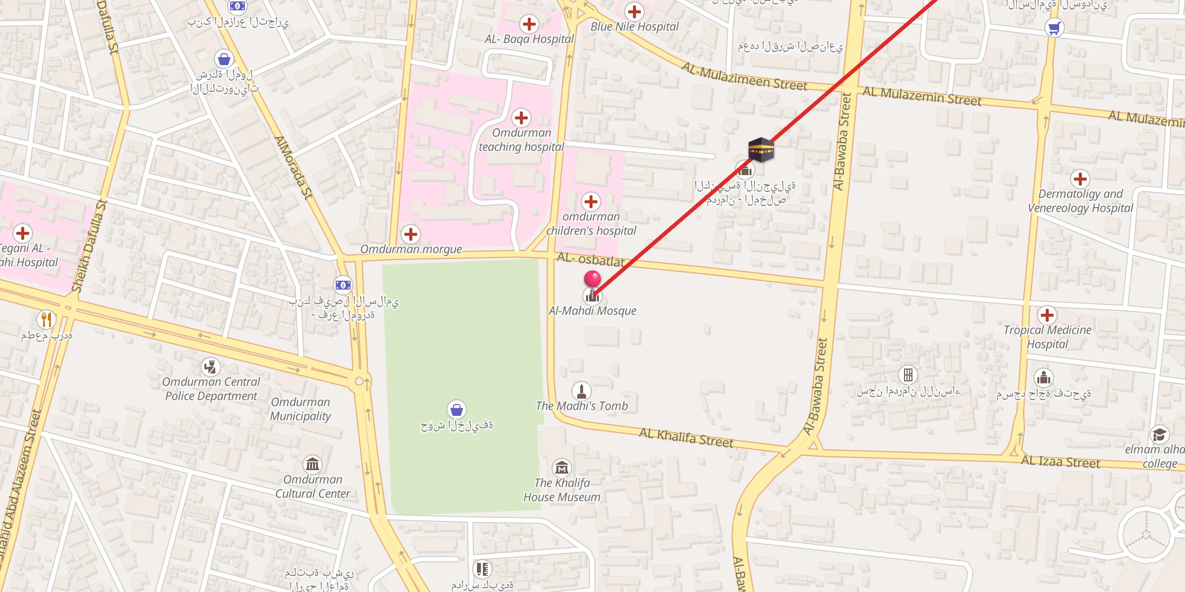Carte de localisation : Al-Mahdi Mosque