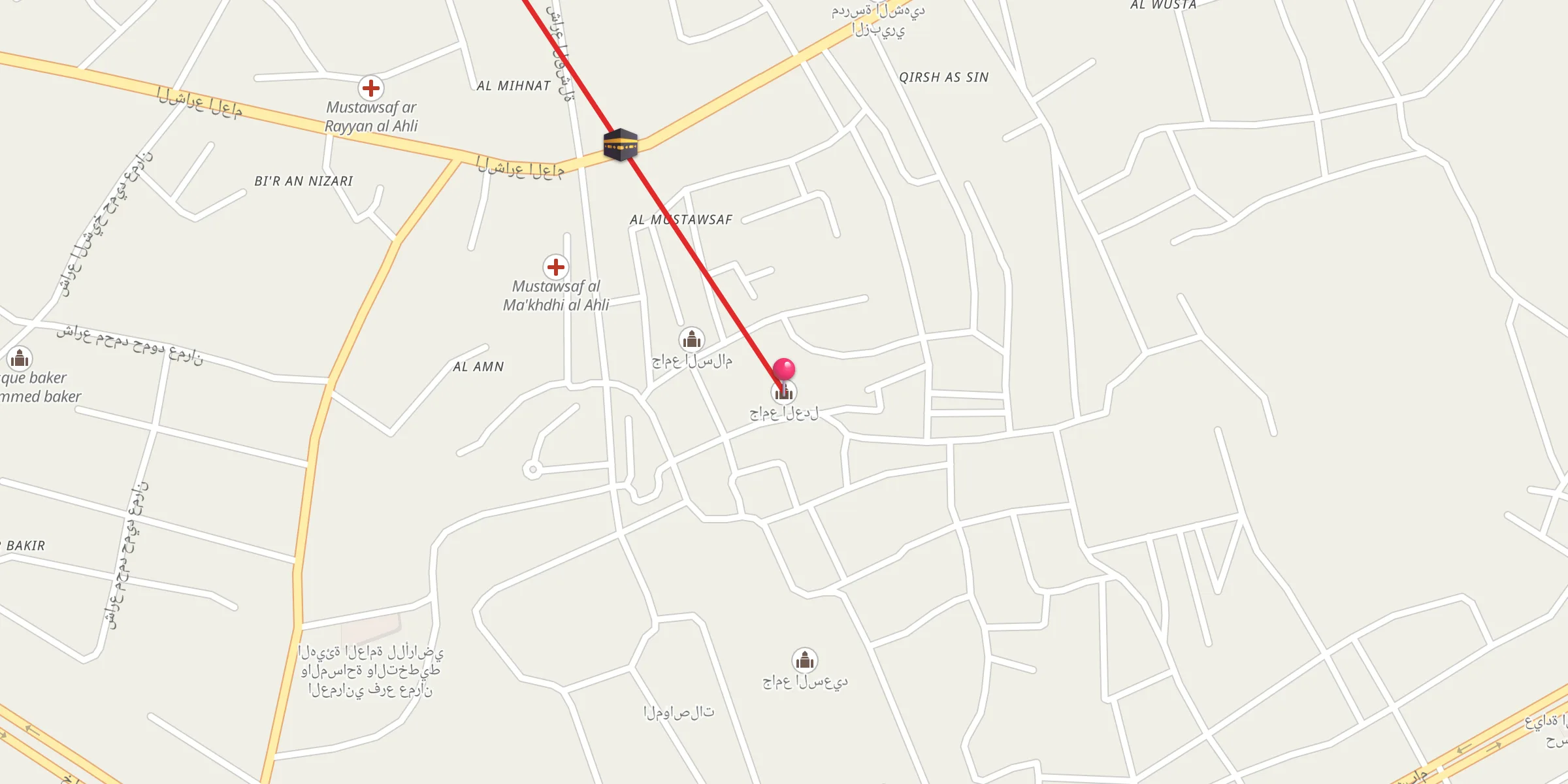 Carte de localisation : جامع العدل