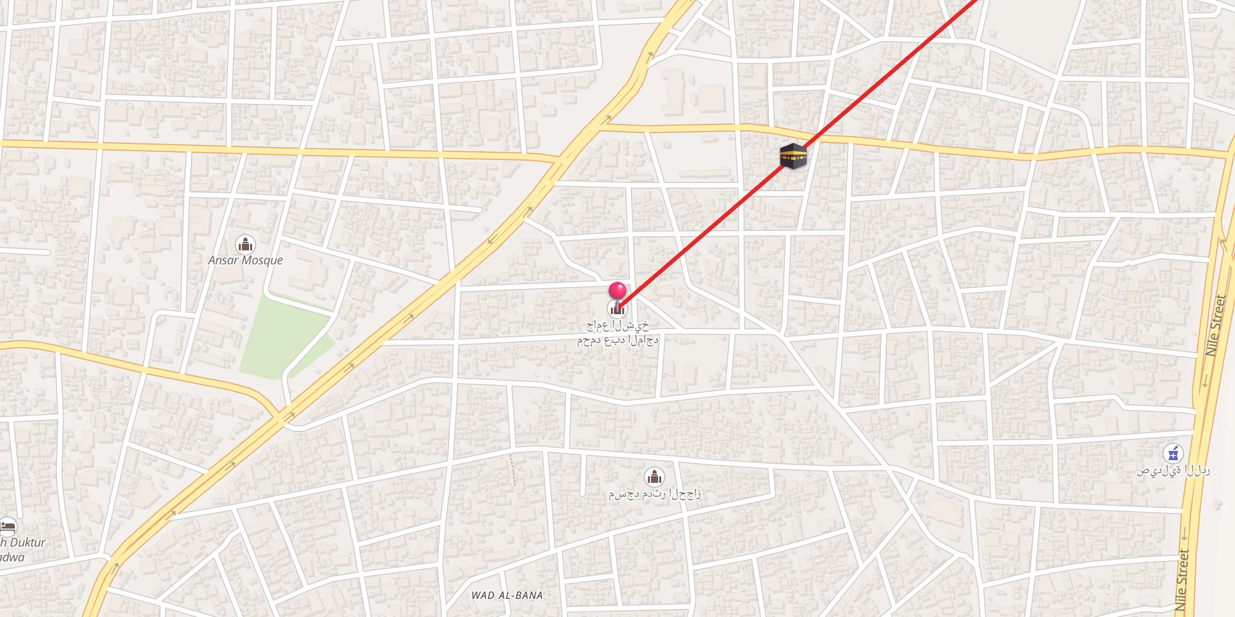 Carte de localisation : جامع الشيخ محمد عبد الماجد