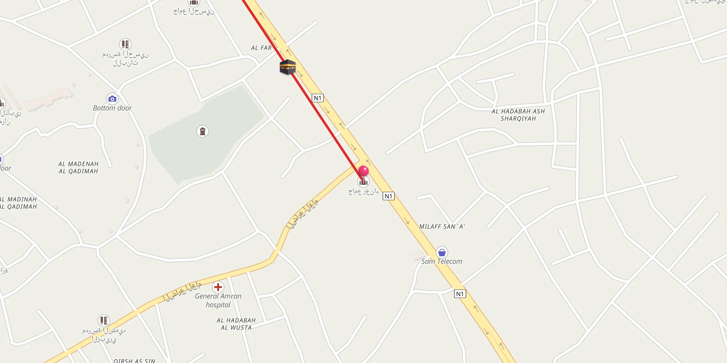 Carte de localisation : جامع رعناء