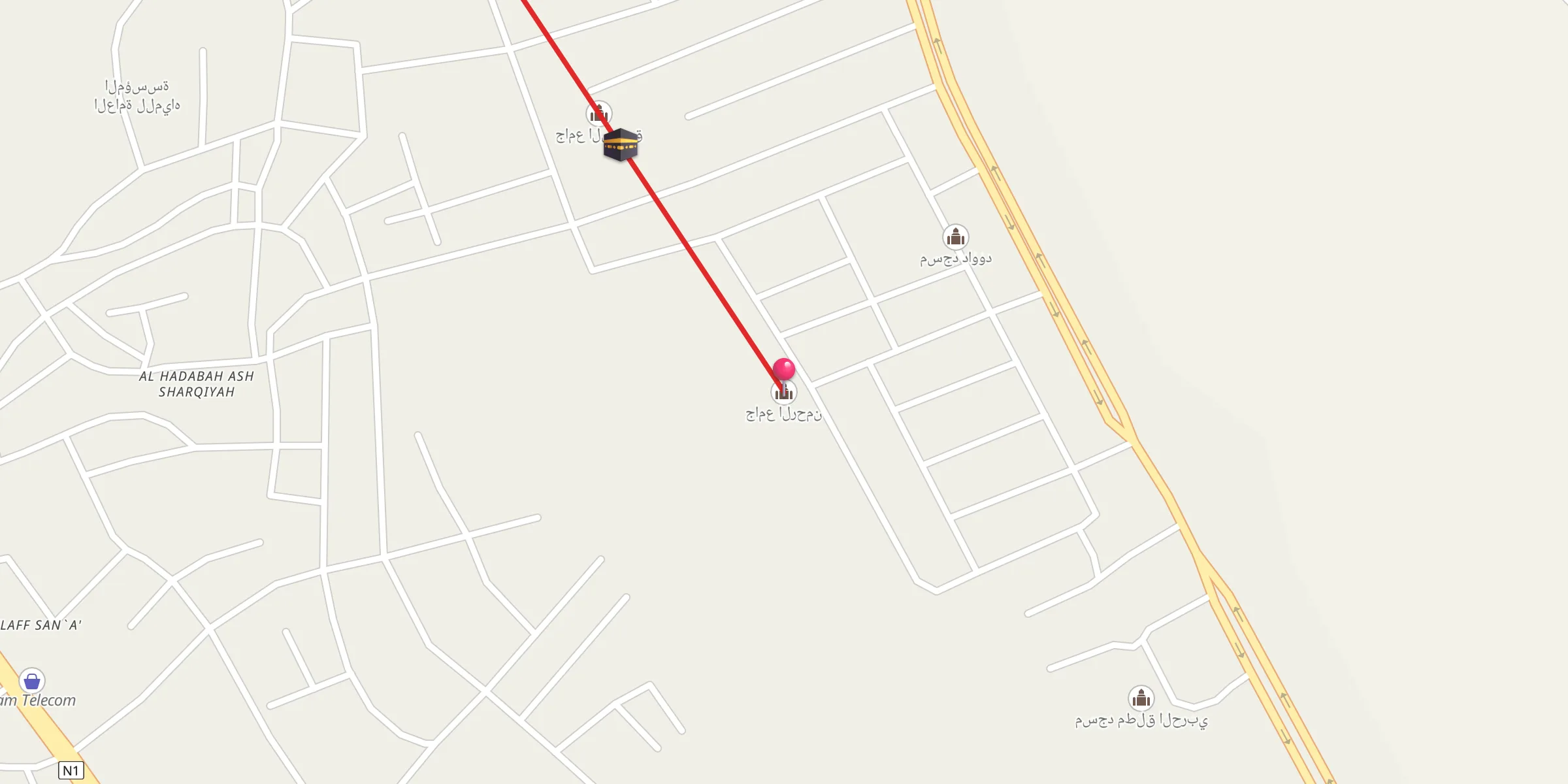 Carte de localisation : جامع الرحمن