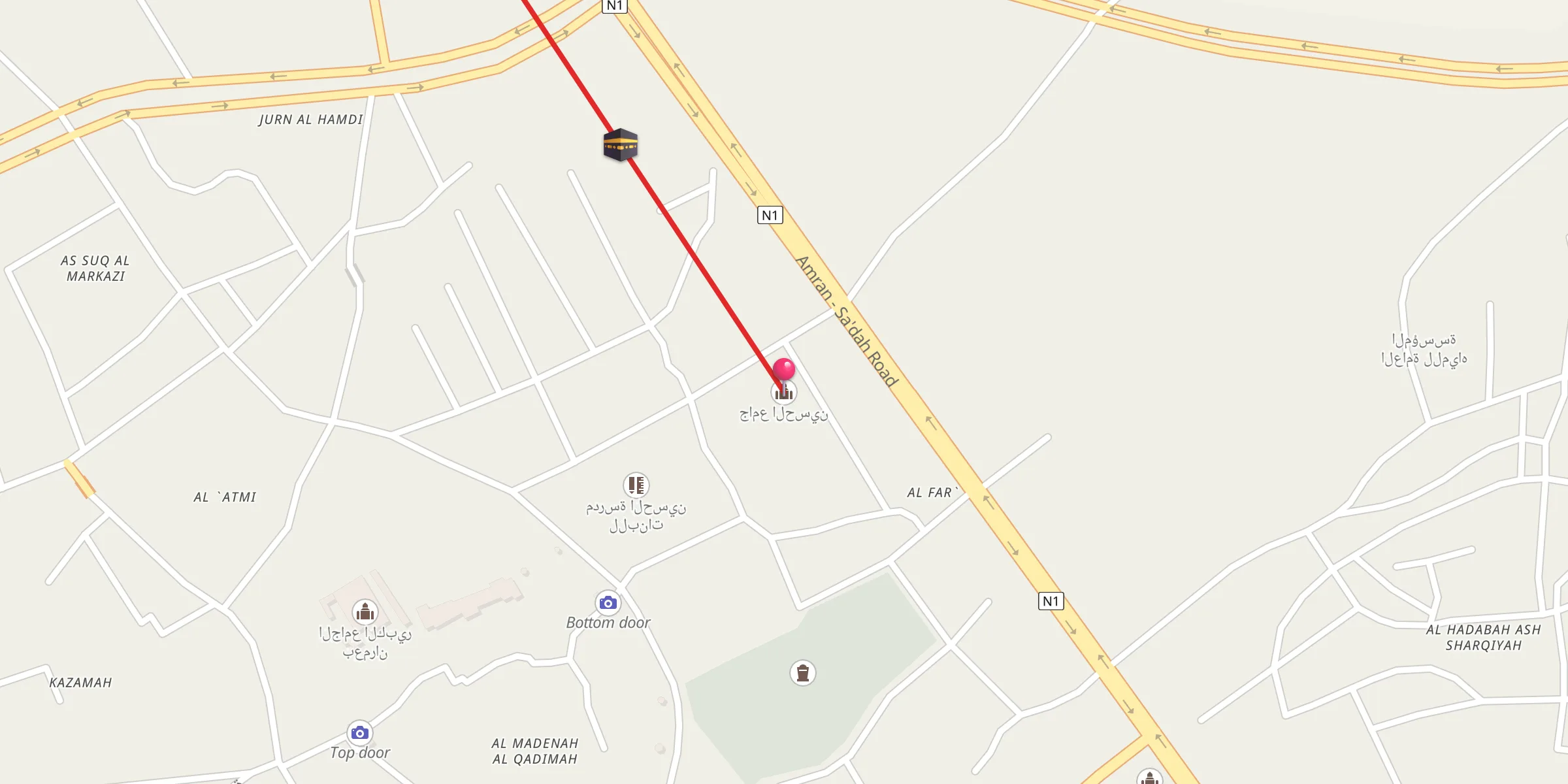 Carte de localisation : جامع الحسين