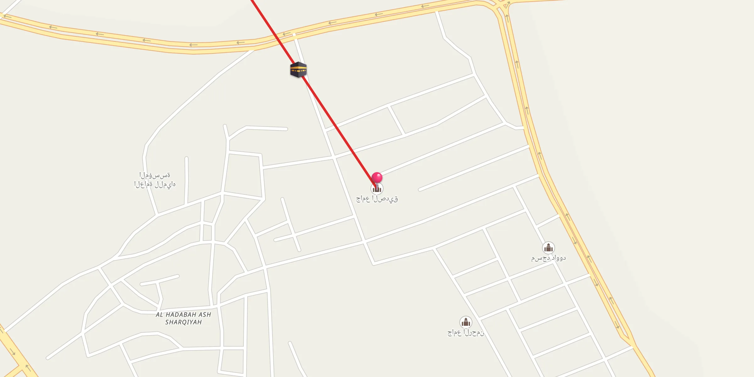 Carte de localisation : جامع الصديق