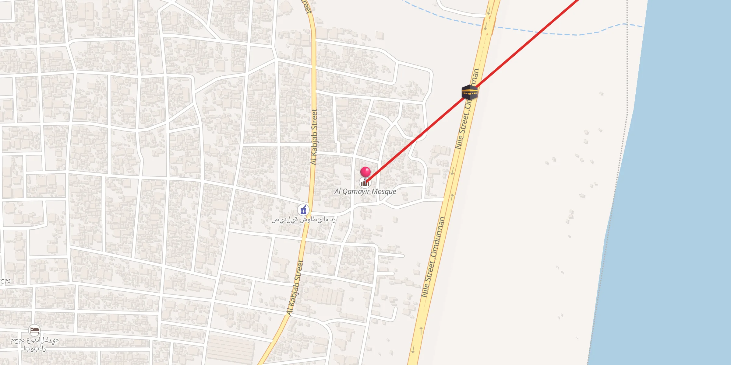 Carte de localisation : Al Qamayir Mosque