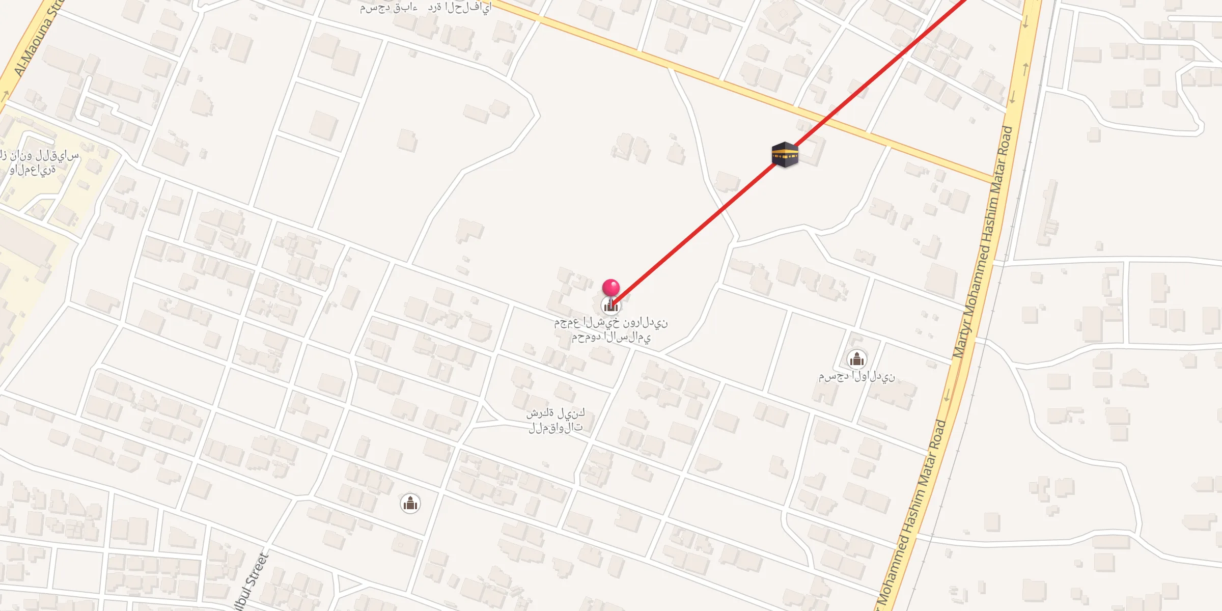 Carte de localisation : مجمع الشيخ نورالدين محمود الاسلامي