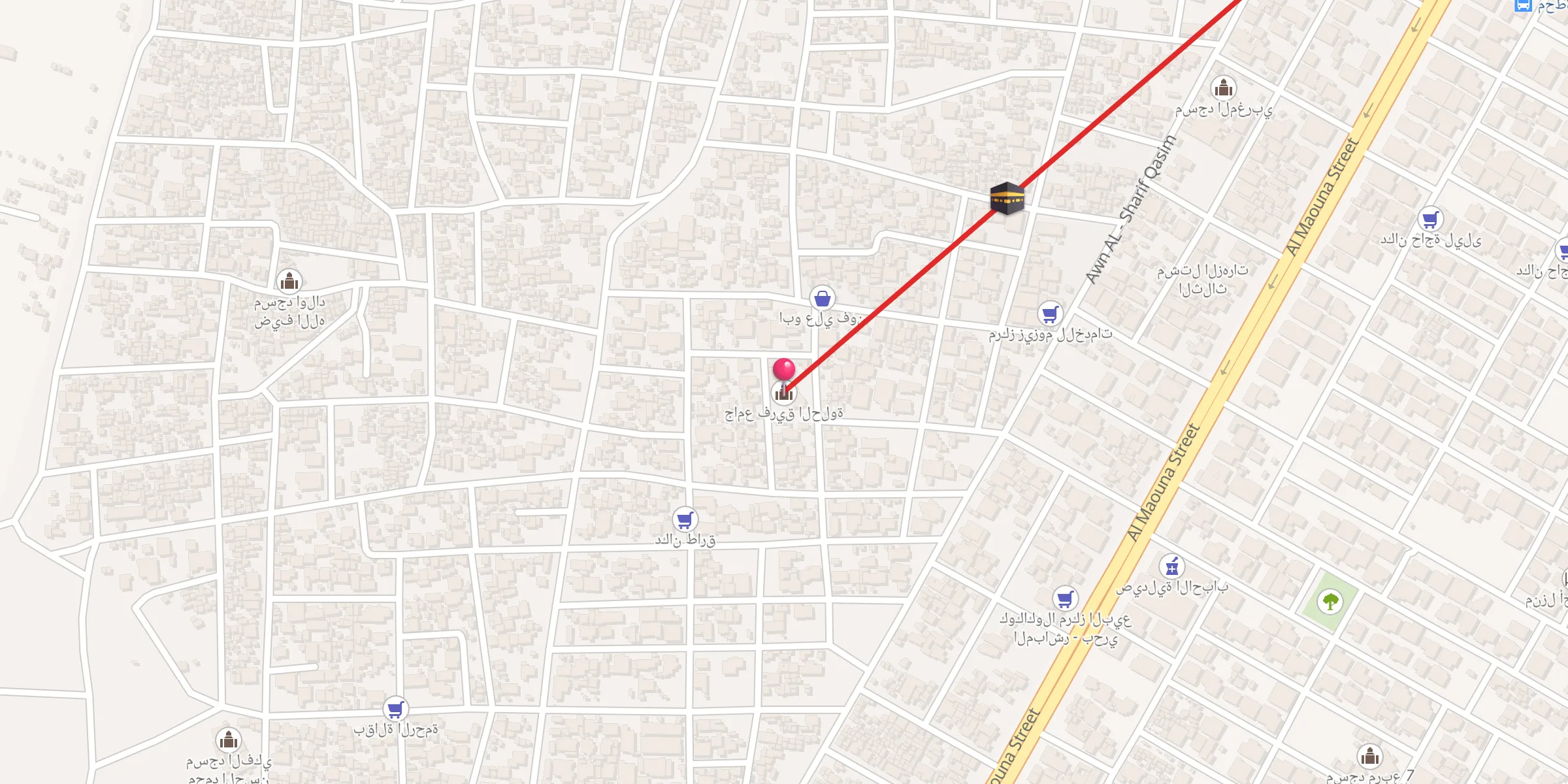 Carte de localisation : جامع فريق الحلوة