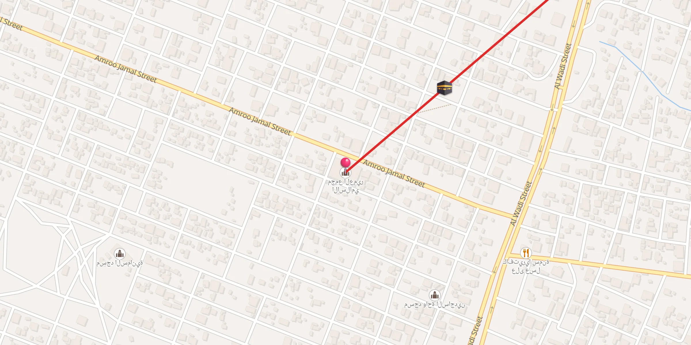 Carte de localisation : مجمع العمير الاسلامي
