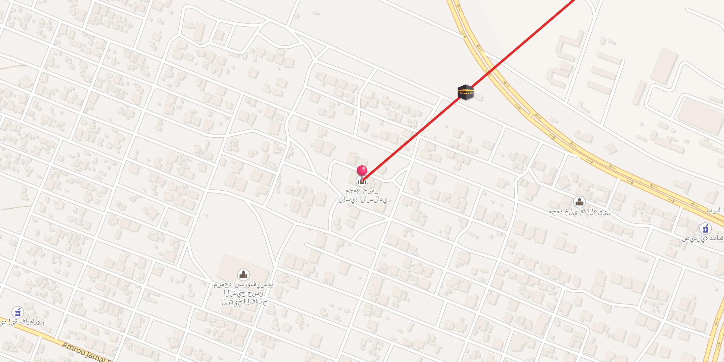 Carte de localisation : مجمع حسن الزبير الاسلامي