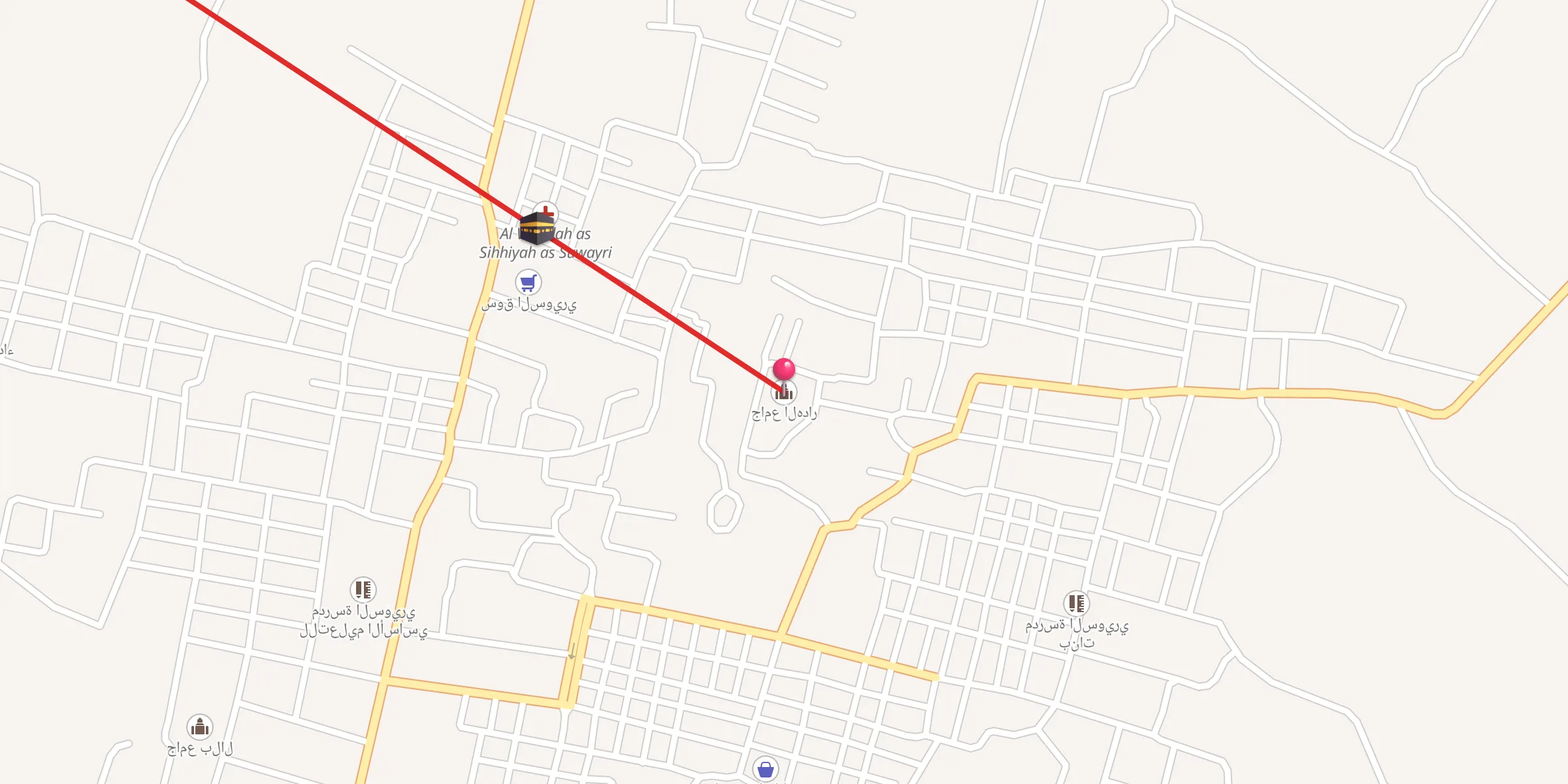 Carte de localisation : جامع الهدار