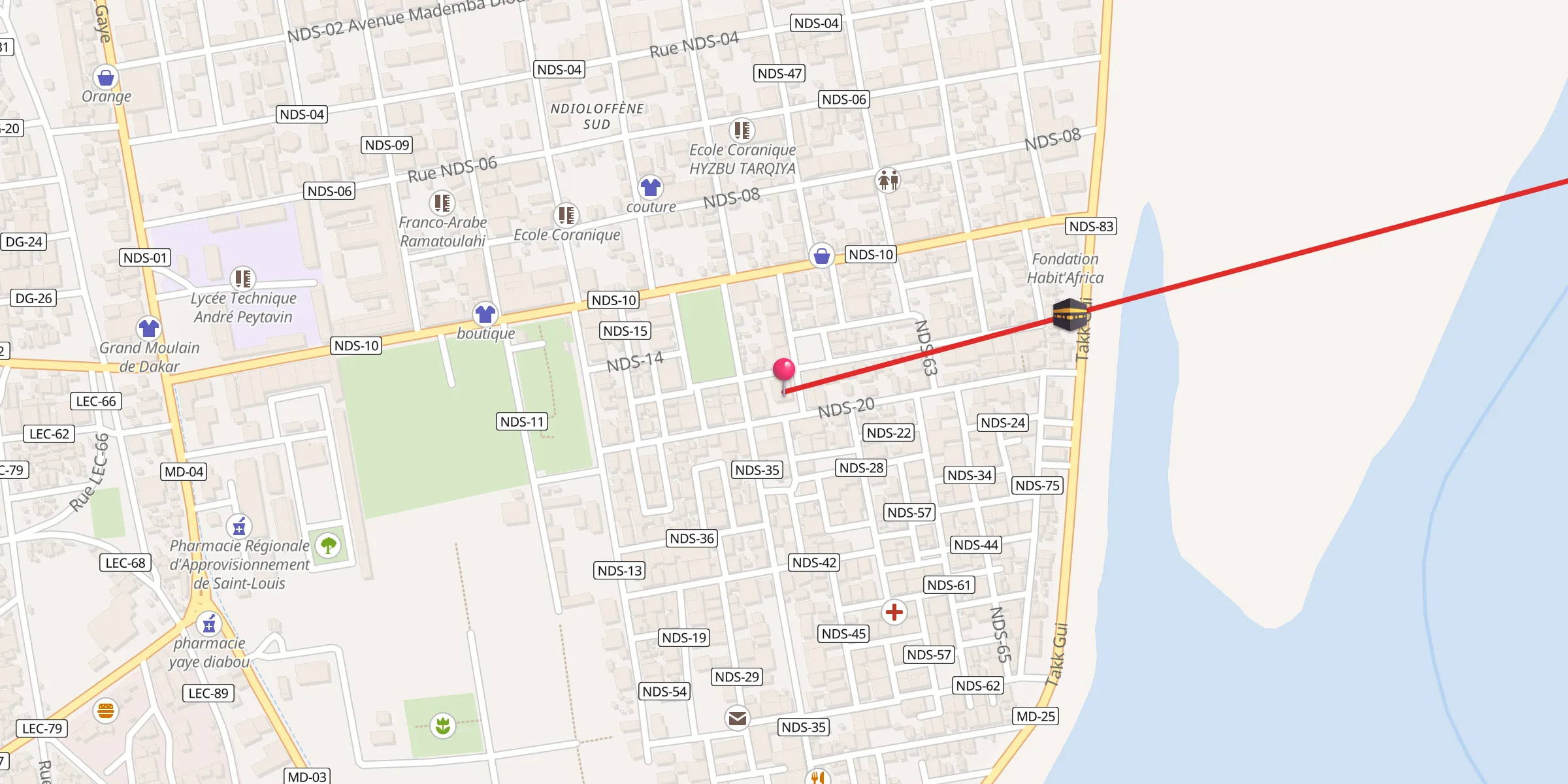Carte de localisation : Mosquée Cité Niakh