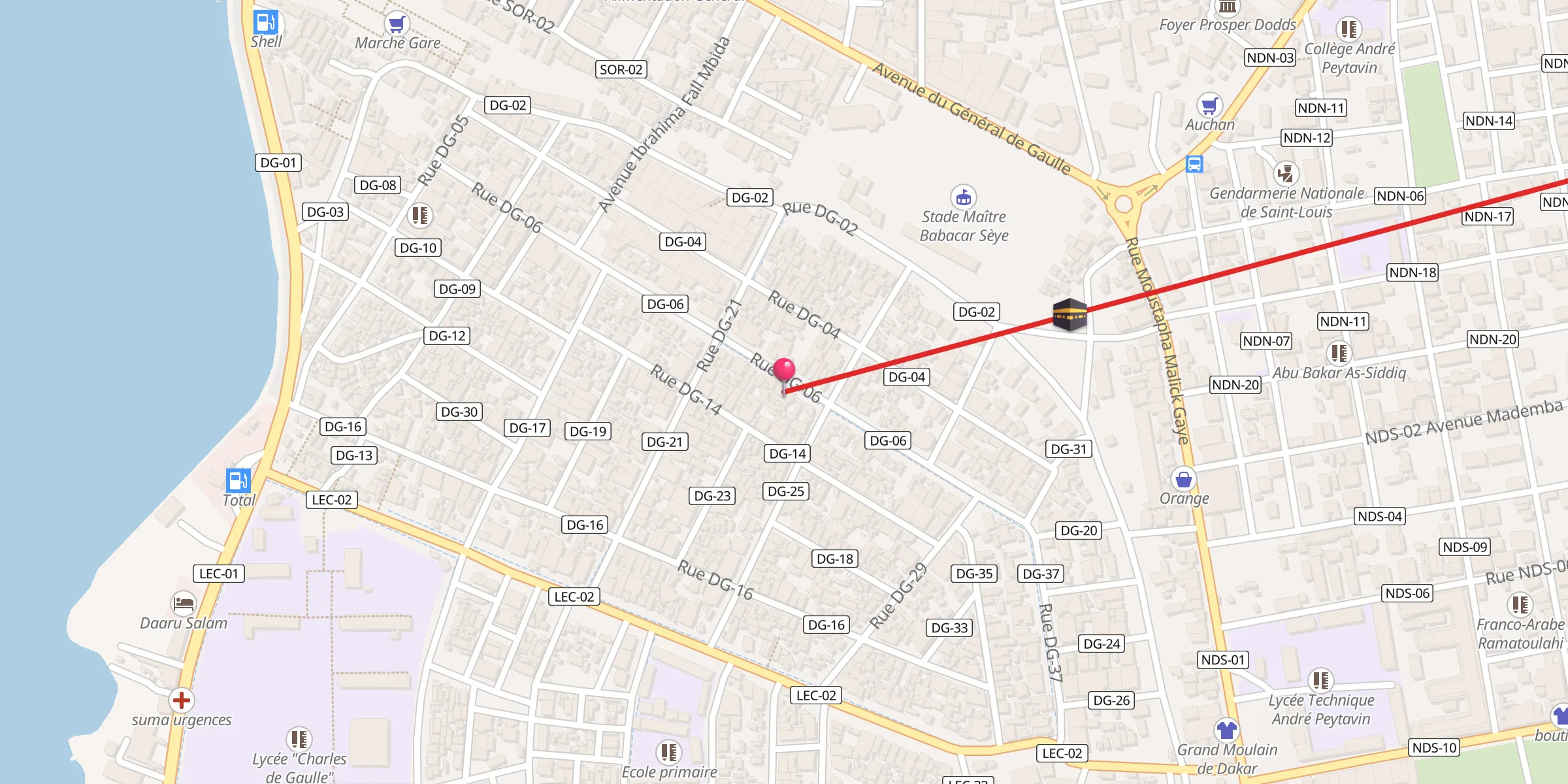 Carte de localisation : Diaka Madieumbe Diop