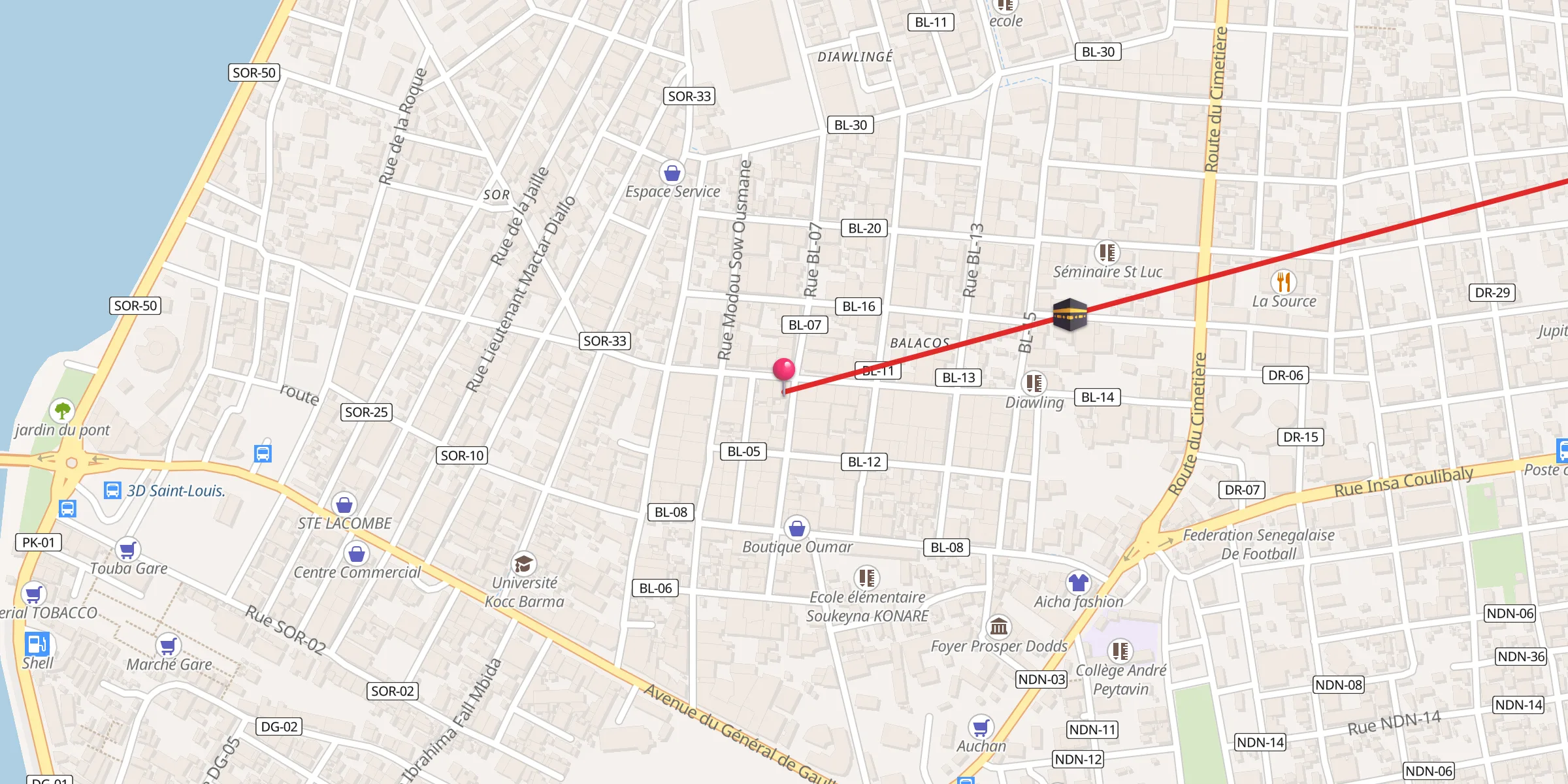 Carte de localisation : Alioune Datt