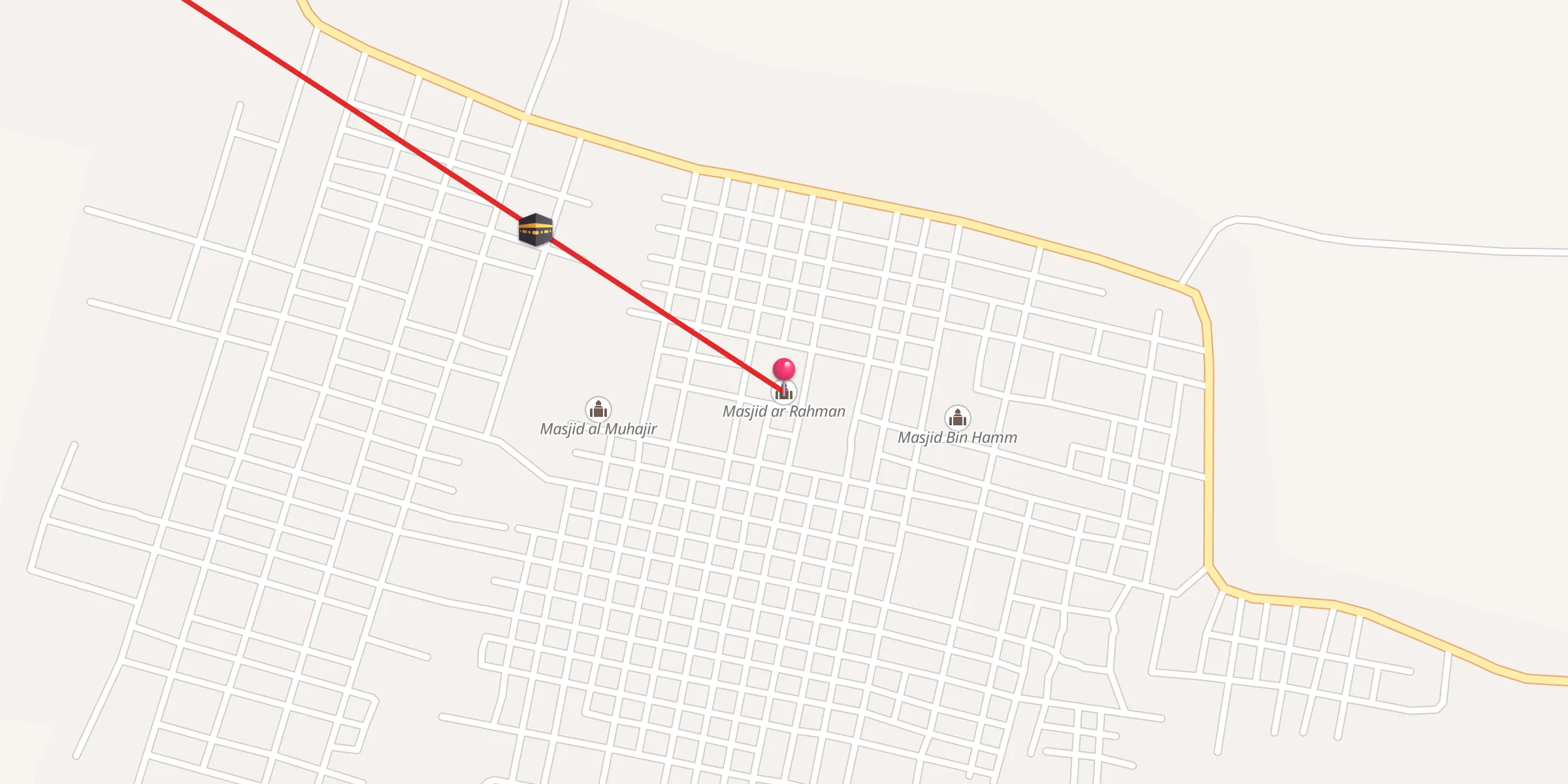 Carte de localisation : مسجد الرحمن