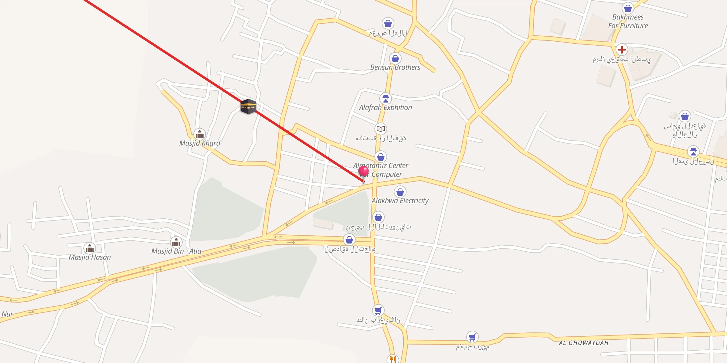 Carte de localisation : Alhohri Mosque