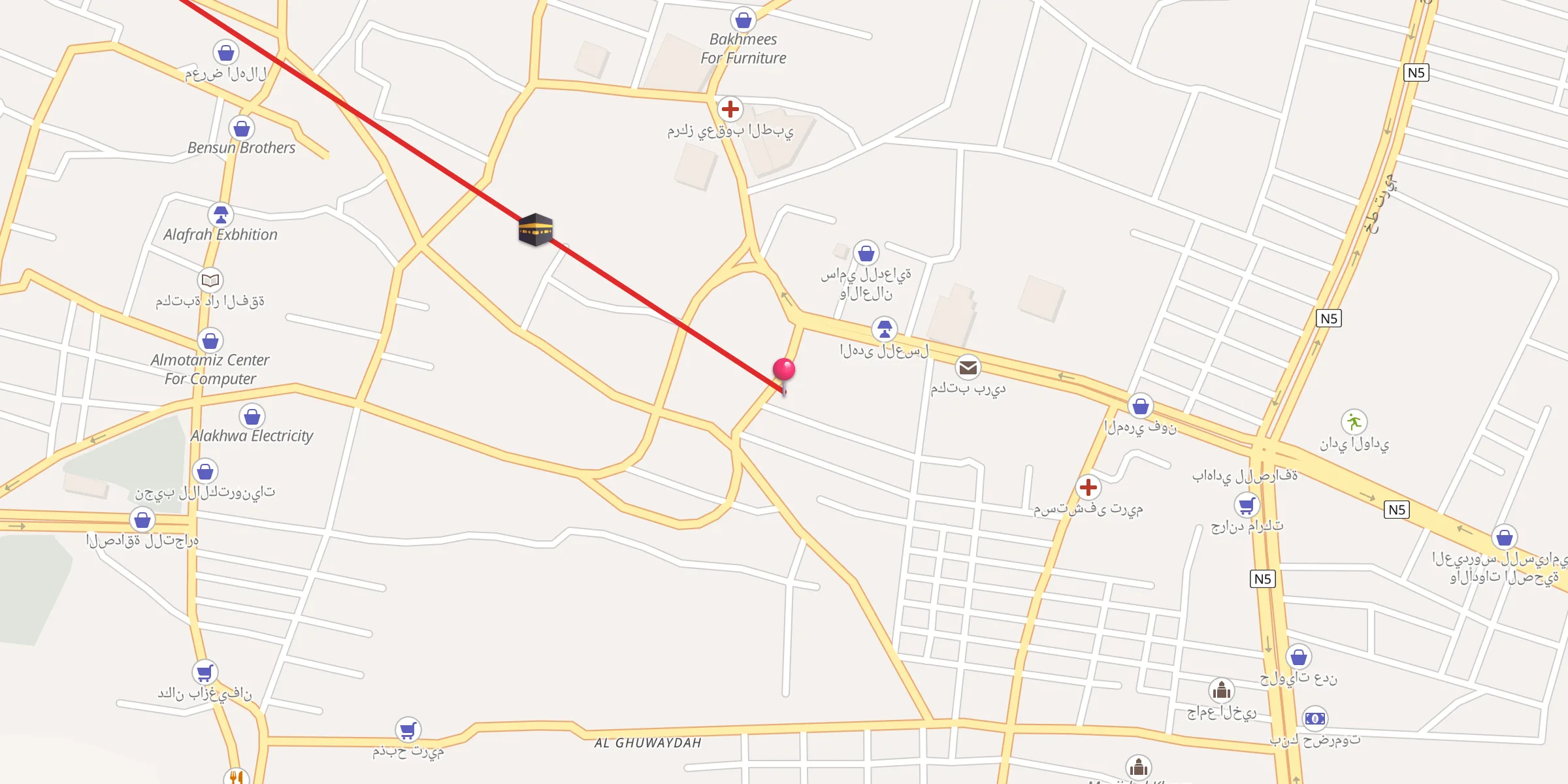 Carte de localisation : مسجد الحداد