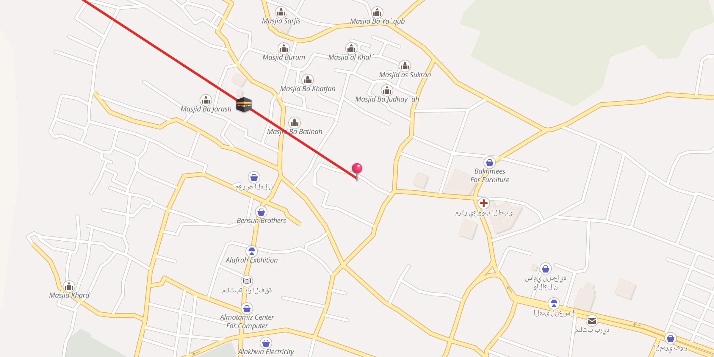 Carte de localisation : مسجد الحبشي