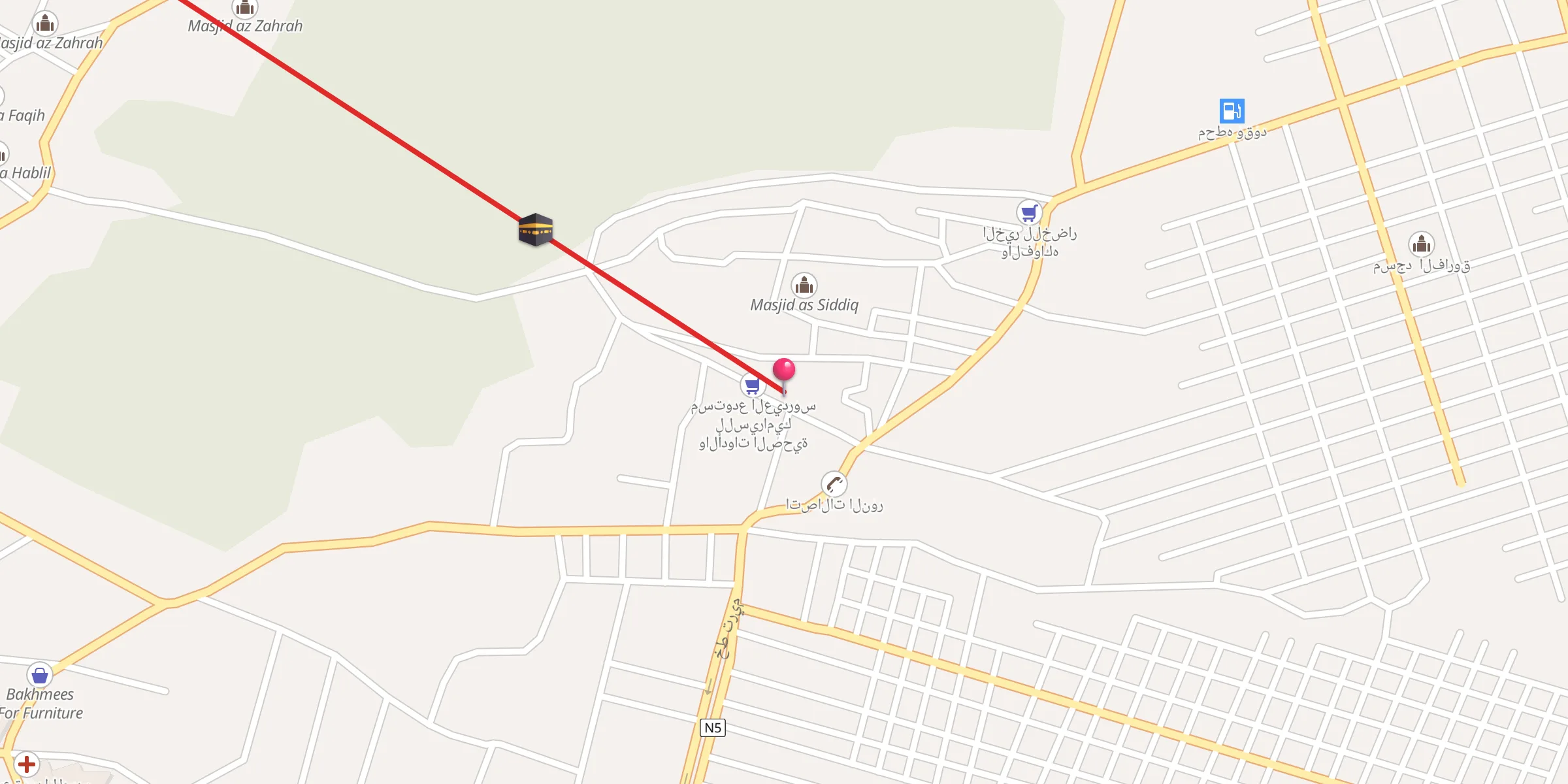 Carte de localisation : مسجد الحداد