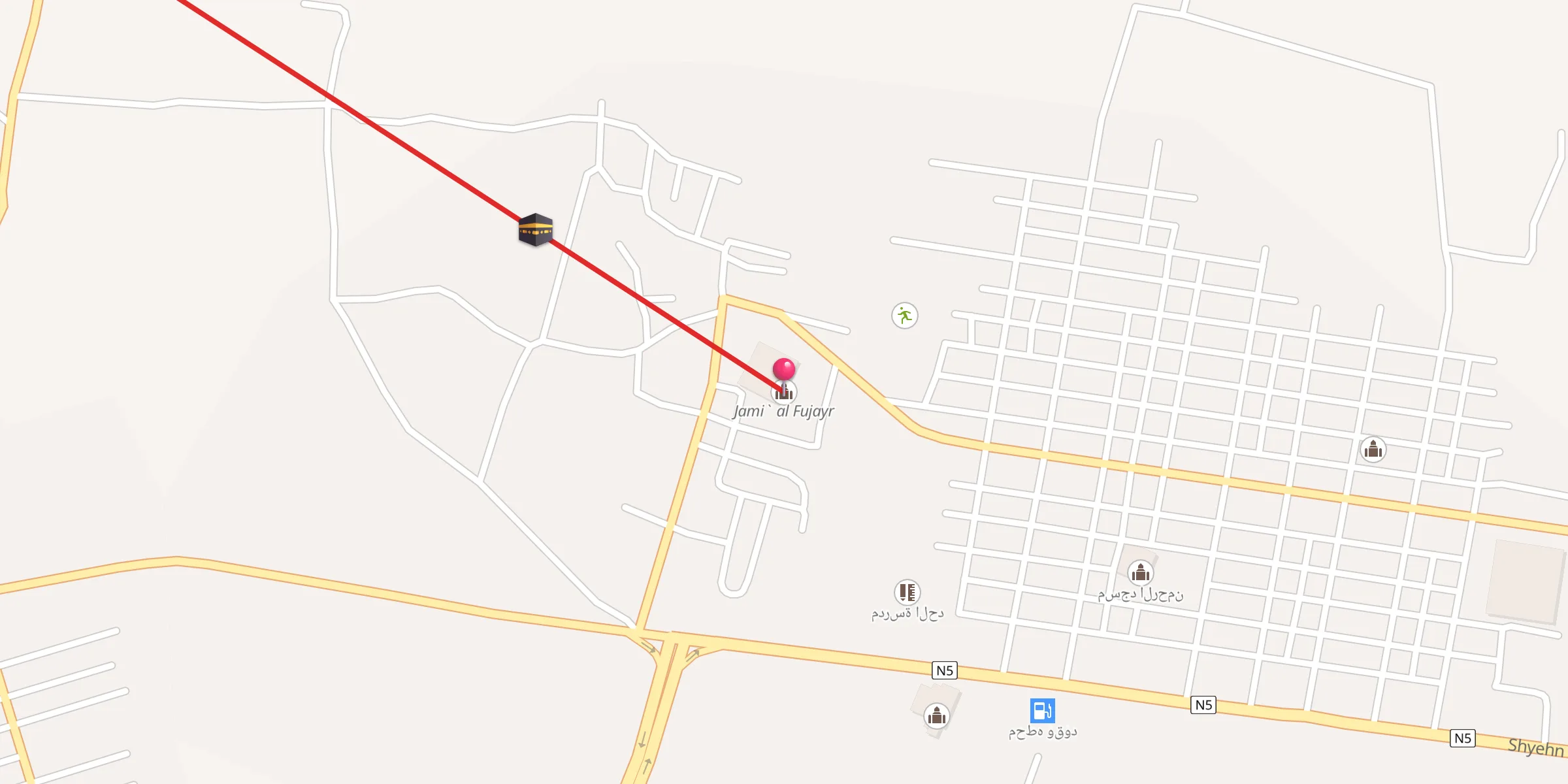 Carte de localisation : جامع الفجير