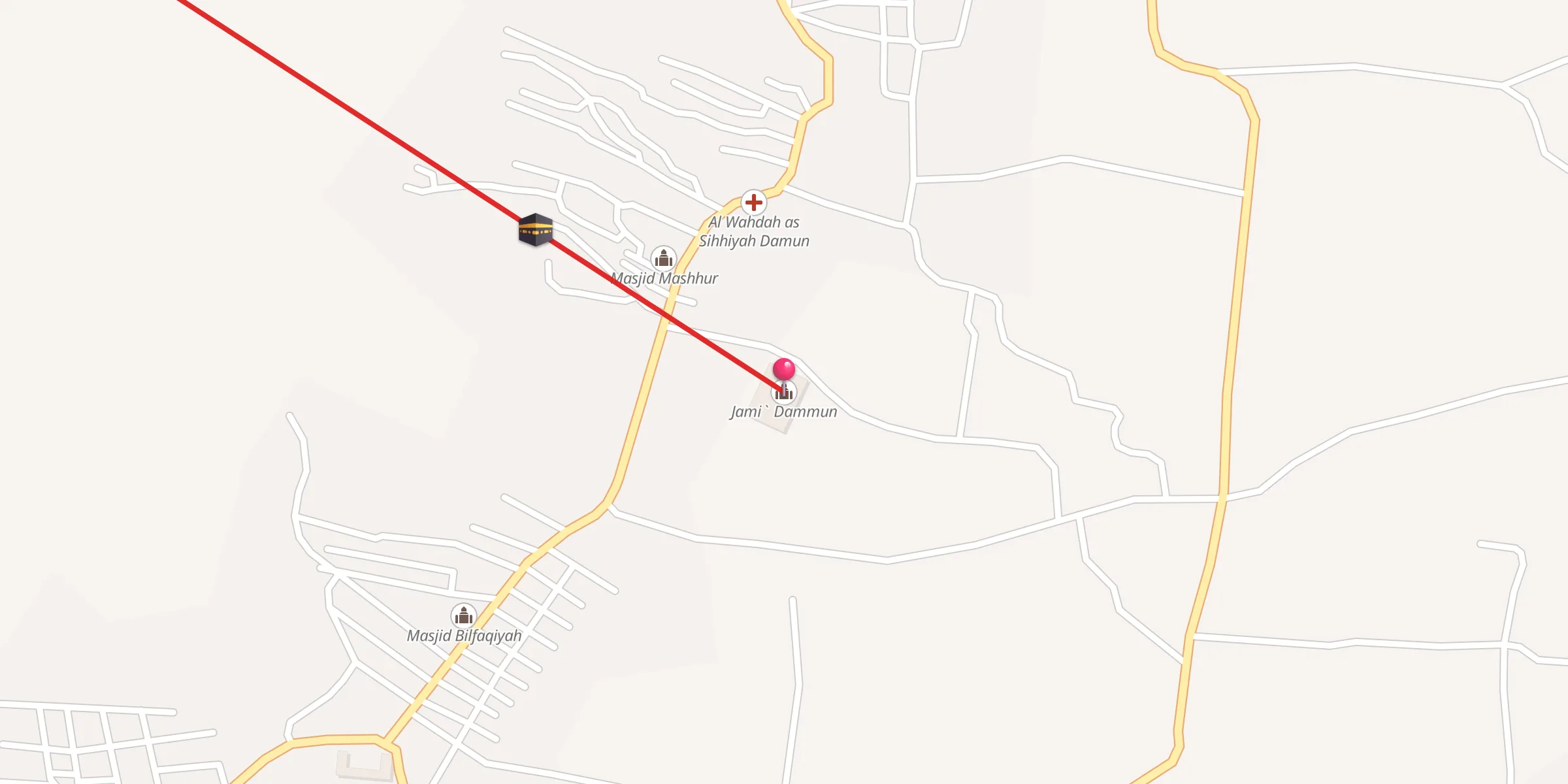 Carte de localisation : جامع دمون
