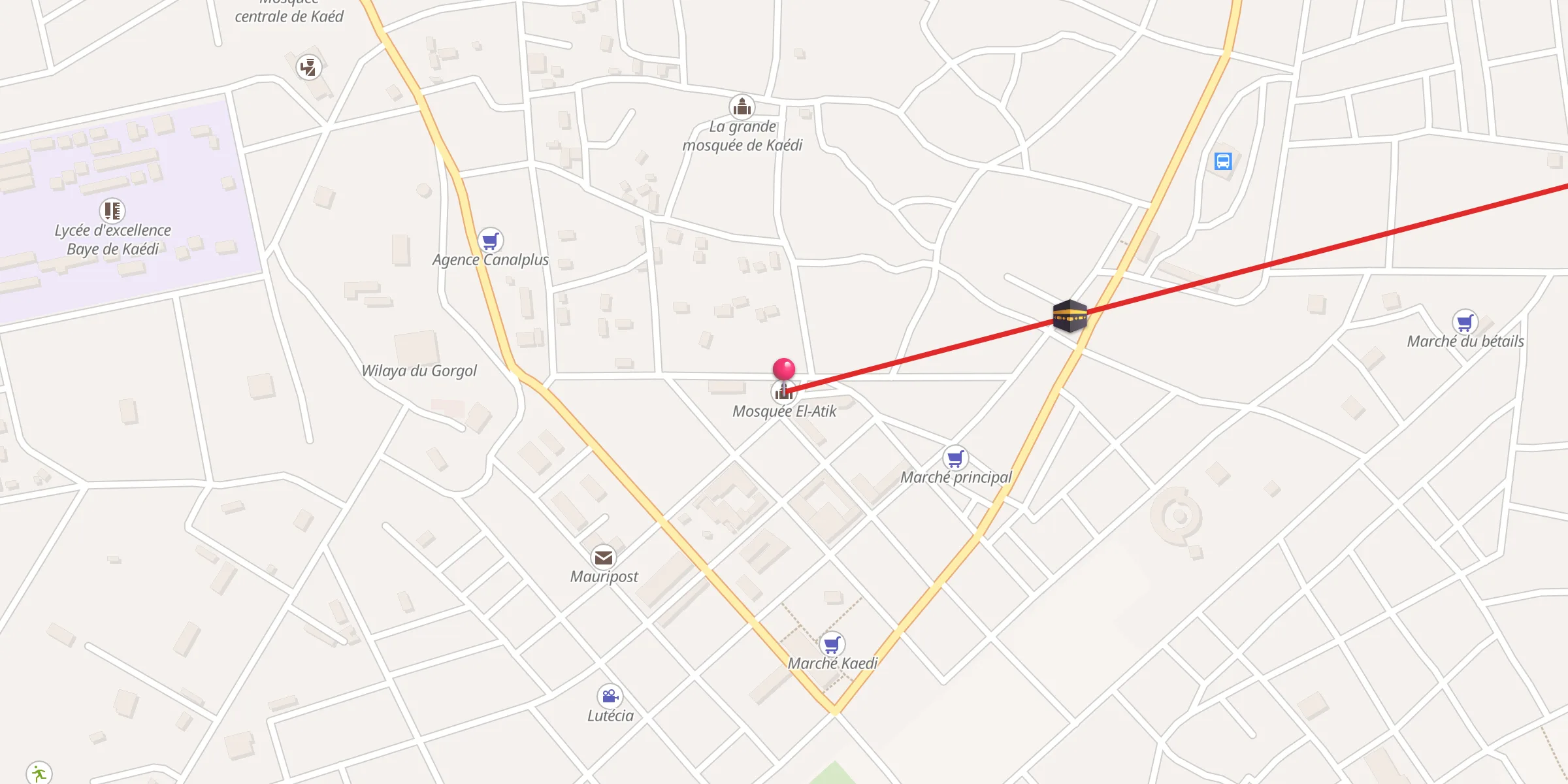 Carte de localisation : Mosquée El-Atik مسجد كيهيدي