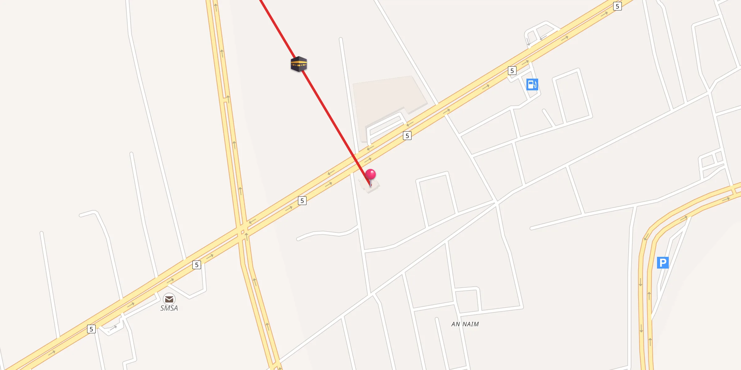 Carte de localisation : جامع الجرادية الشرقي